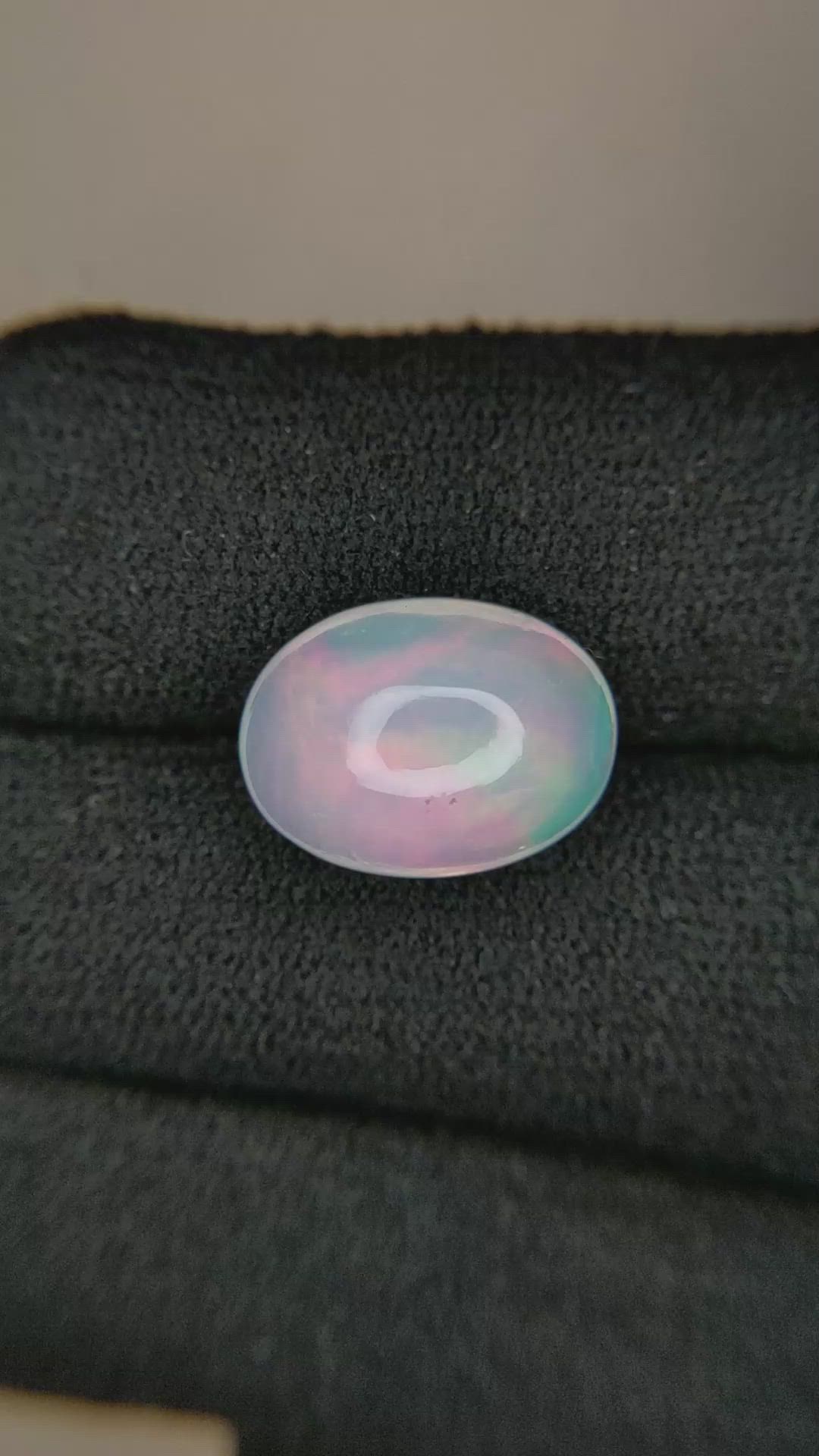 4.85 Ct. Cabochon White Opal from Australia Size Video