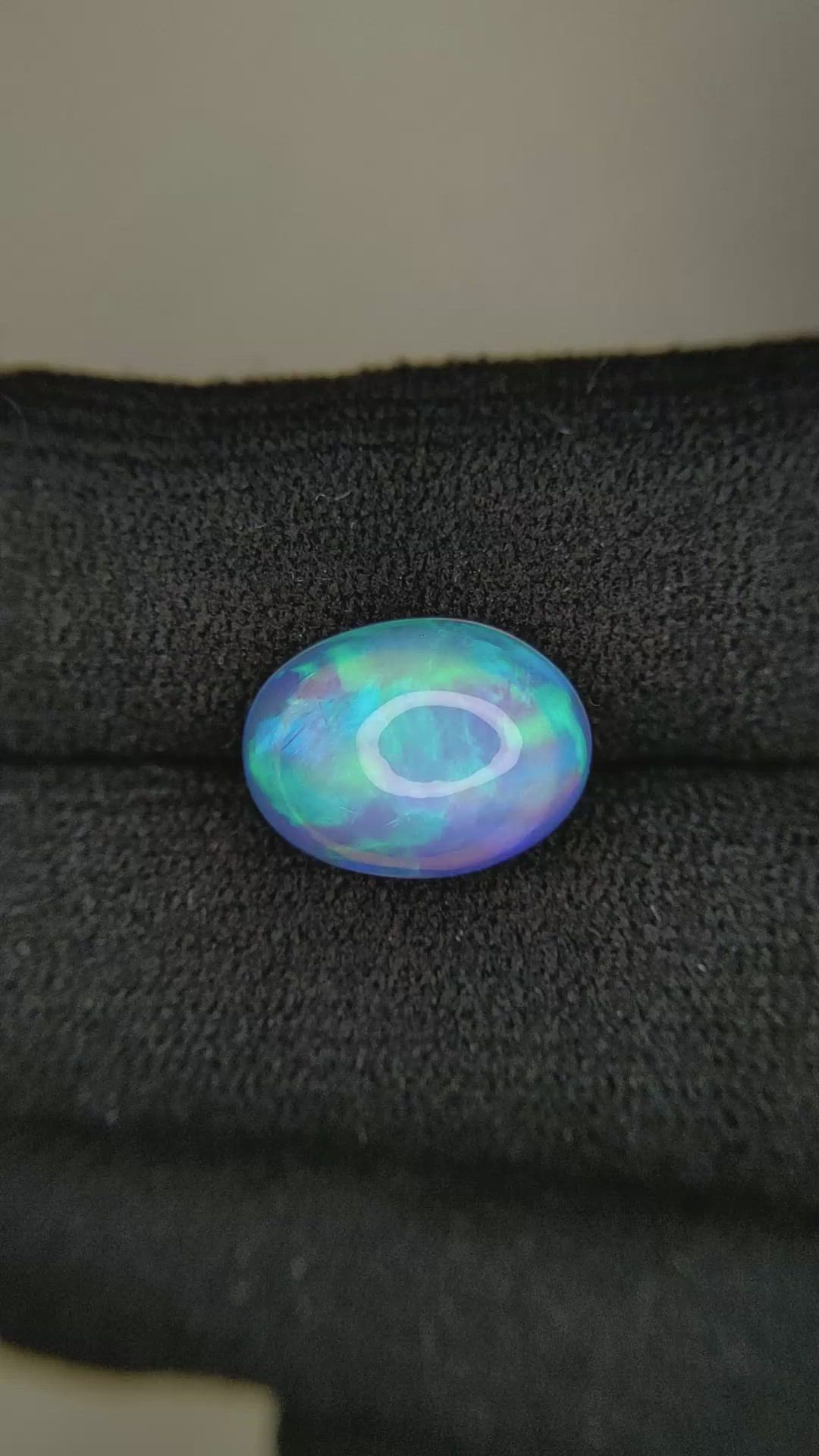 3.01 Ct. Cabochon White Opal from Australia Size Video
