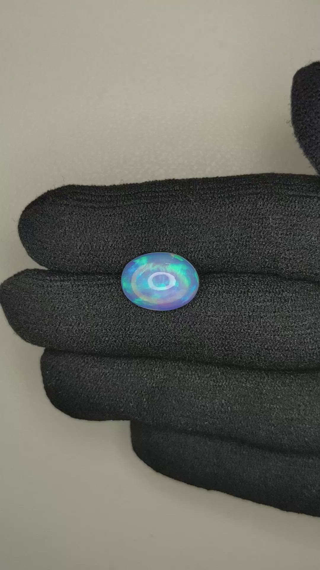 3.01 Ct. Cabochon White Opal from Australia Size Video