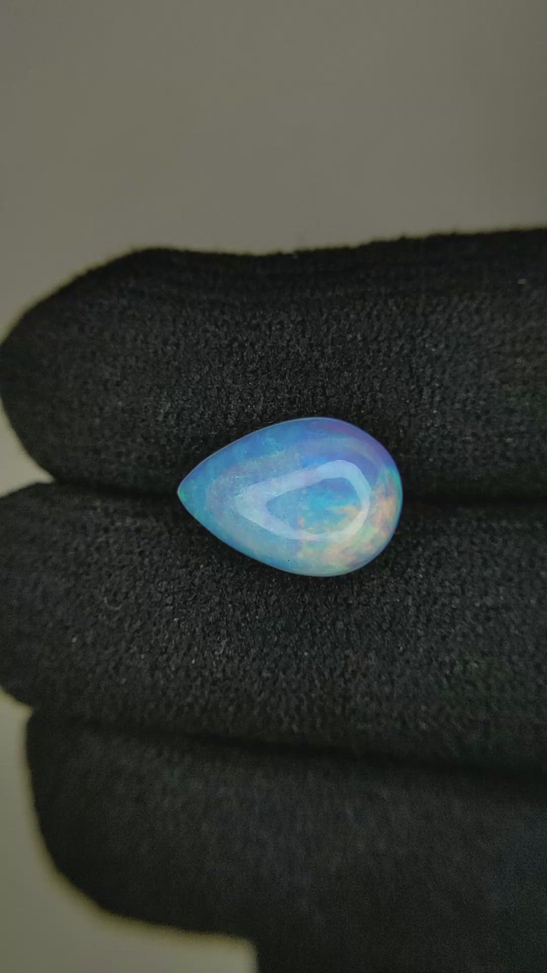 2.12 Ct. Cabochon White Opal from Australia Size Video