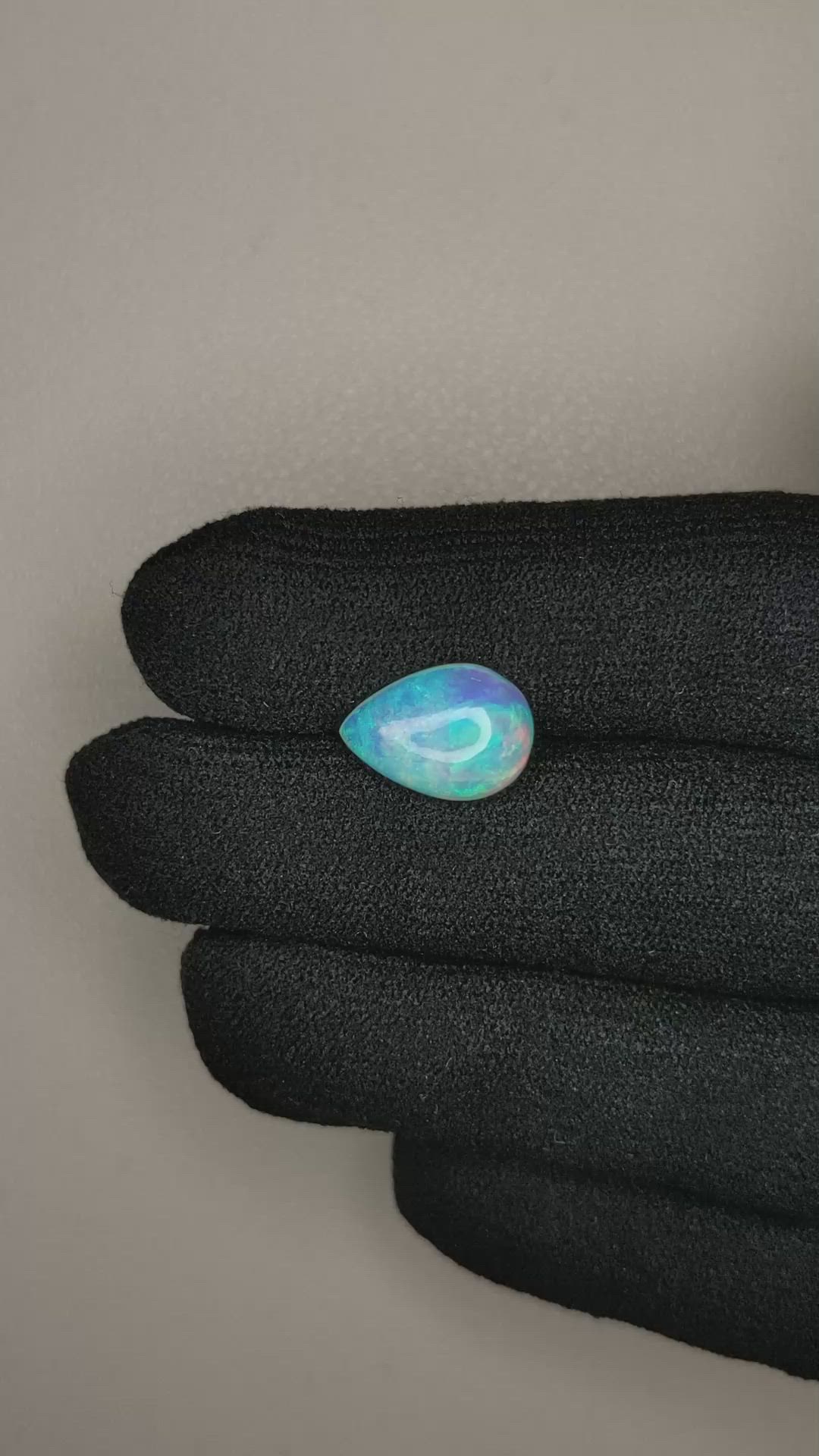 2.12 Ct. Cabochon White Opal from Australia Size Video