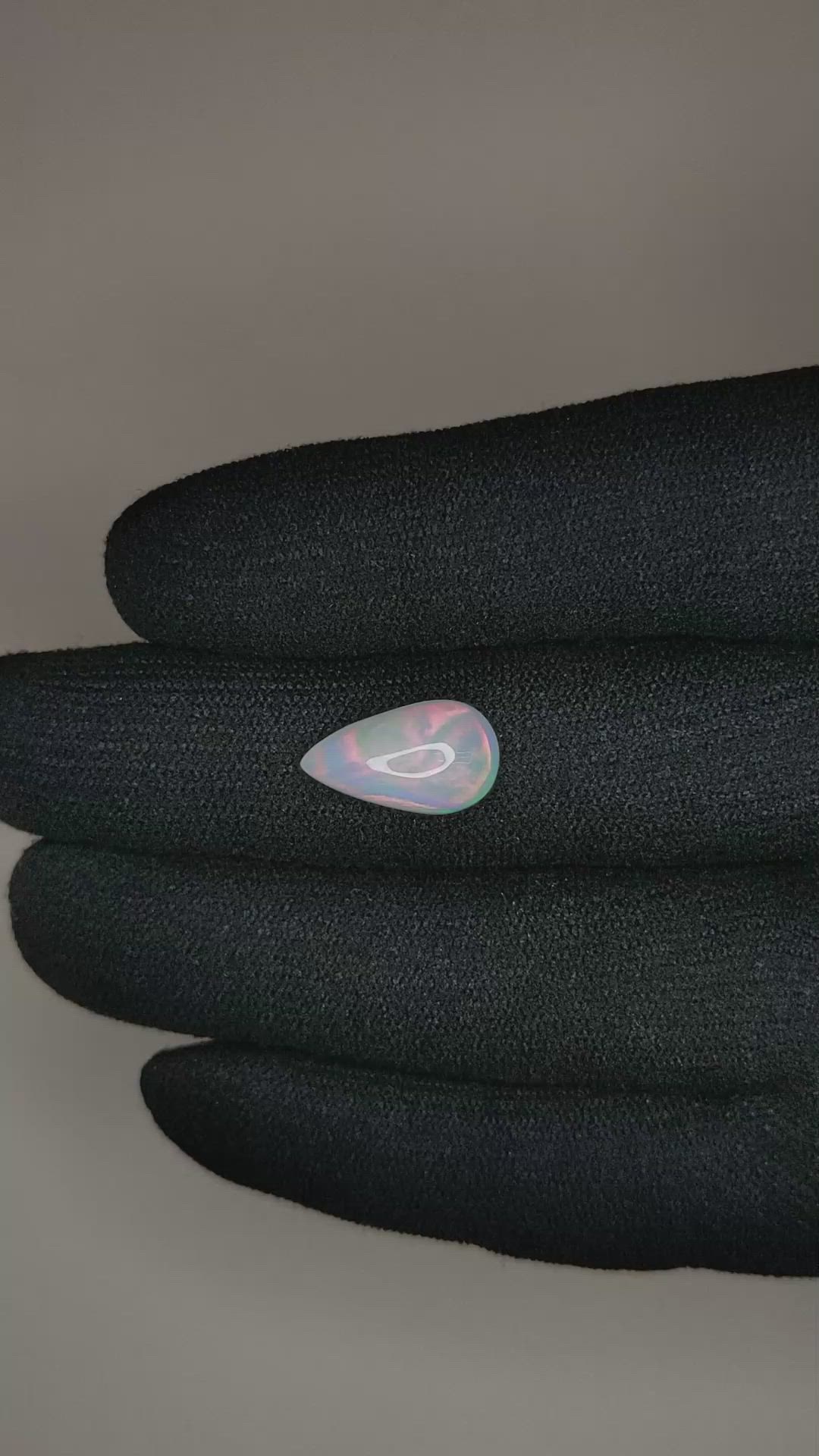 2.36 Ct. Cabochon White Opal from Australia Size Video