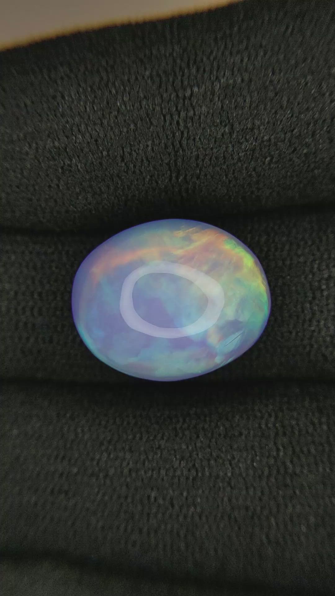 8.71 Ct. Cabochon White Opal from Australia Size Video