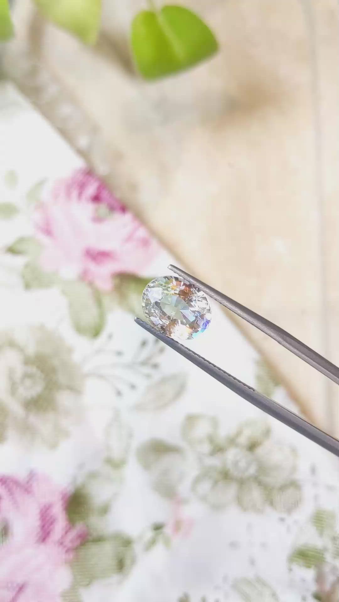 4.05 Ct. Moonstone from Ceylon (Sri Lanka) Size Video