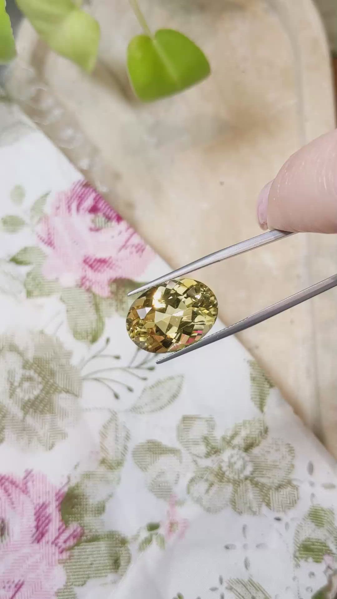 14.17 Ct. Chrysoberyl from Ceylon (Sri Lanka) Size Video