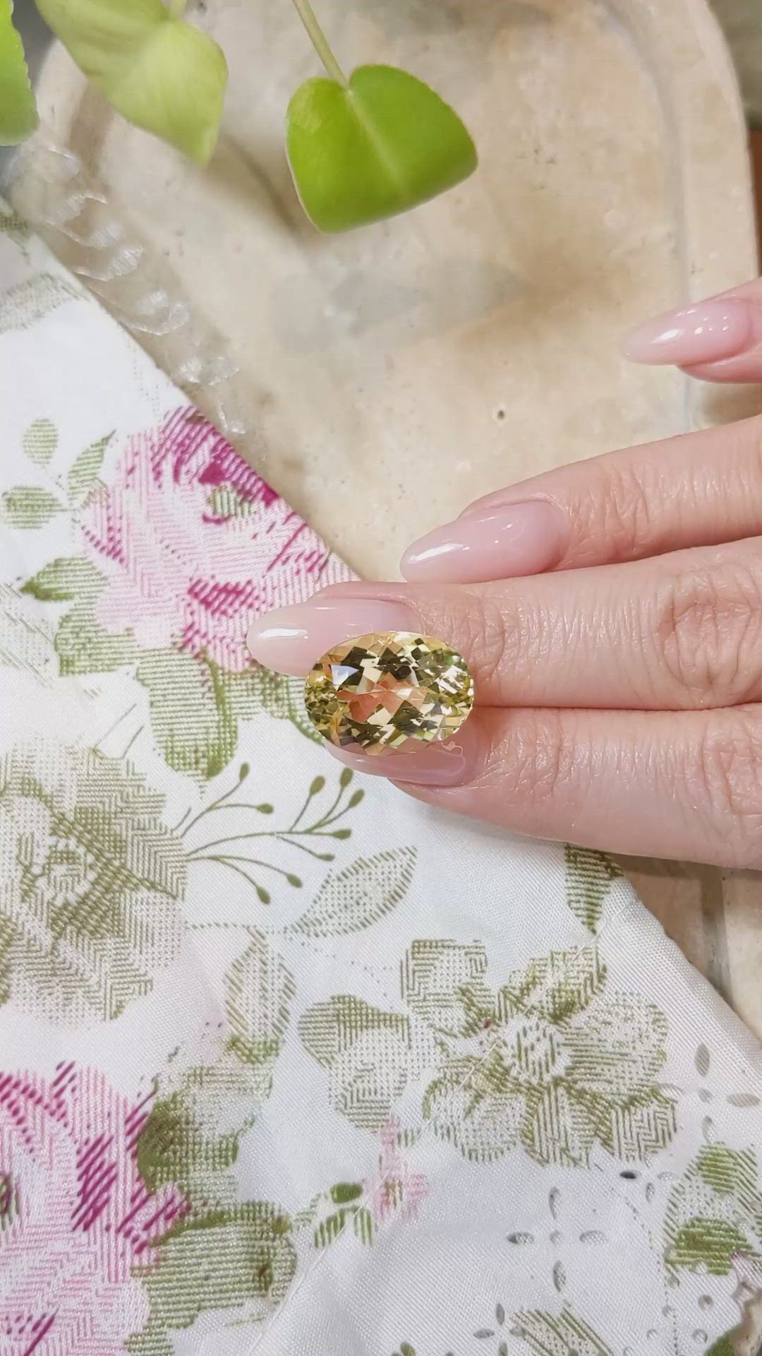 14.17 Ct. Chrysoberyl from Ceylon (Sri Lanka) Size Video