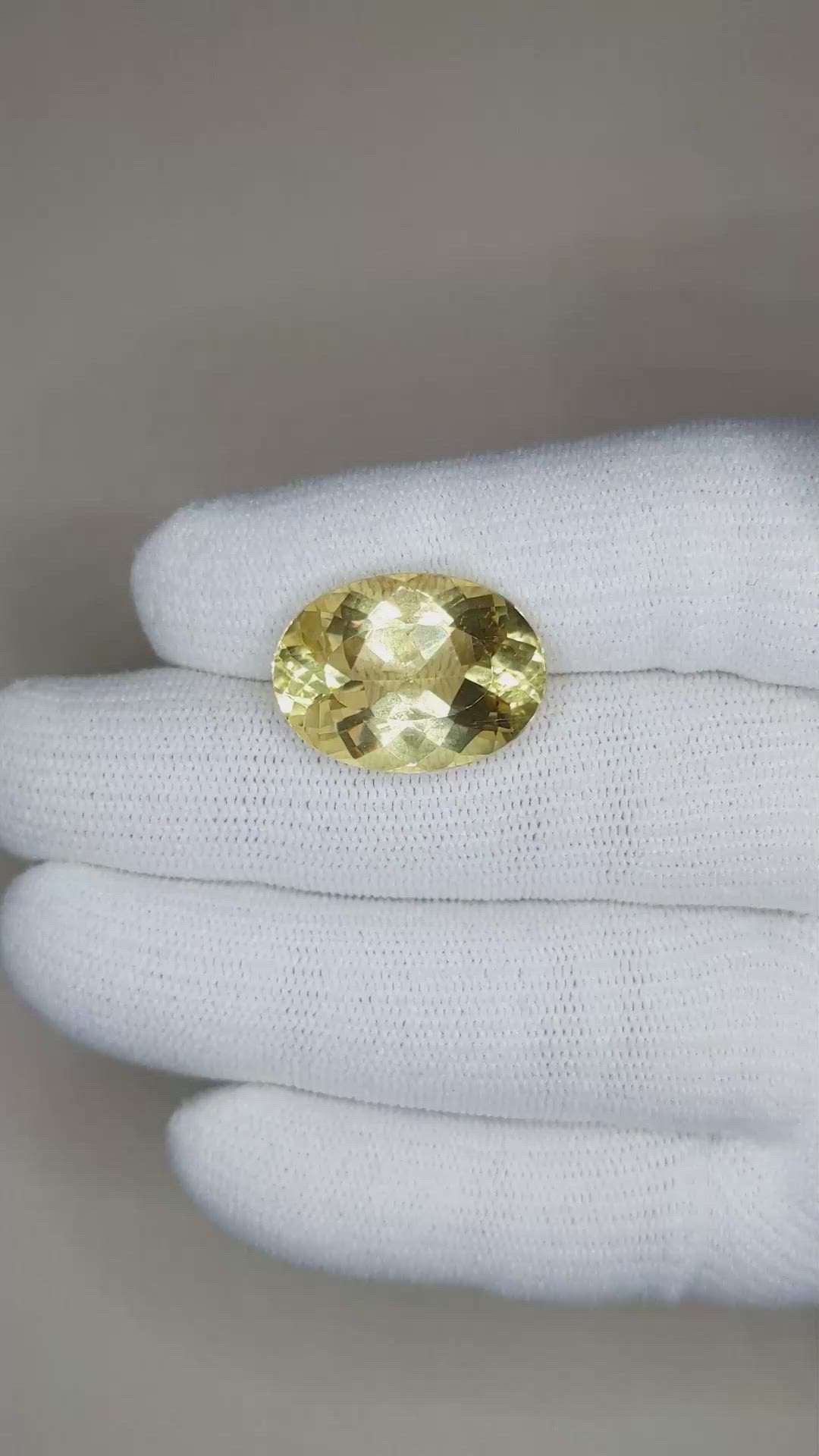 14.17 Ct. Chrysoberyl from Ceylon (Sri Lanka) Size Video