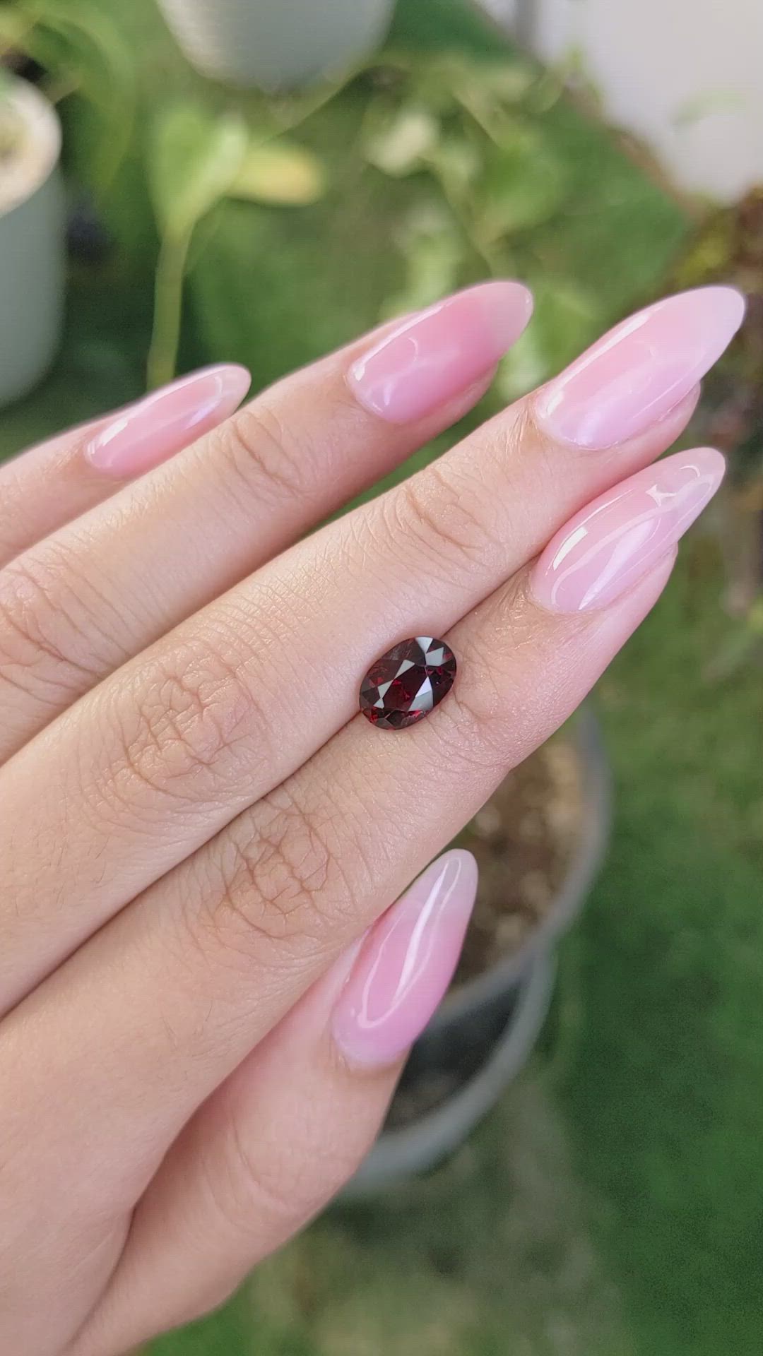 2.52 Ct. Garnet from Ceylon (Sri Lanka) Size Video