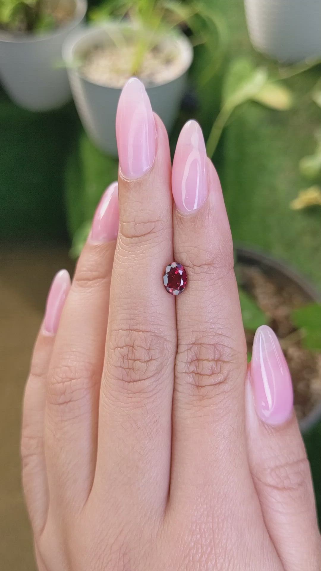 1.16 Ct. Garnet from Ceylon (Sri Lanka) Size Video