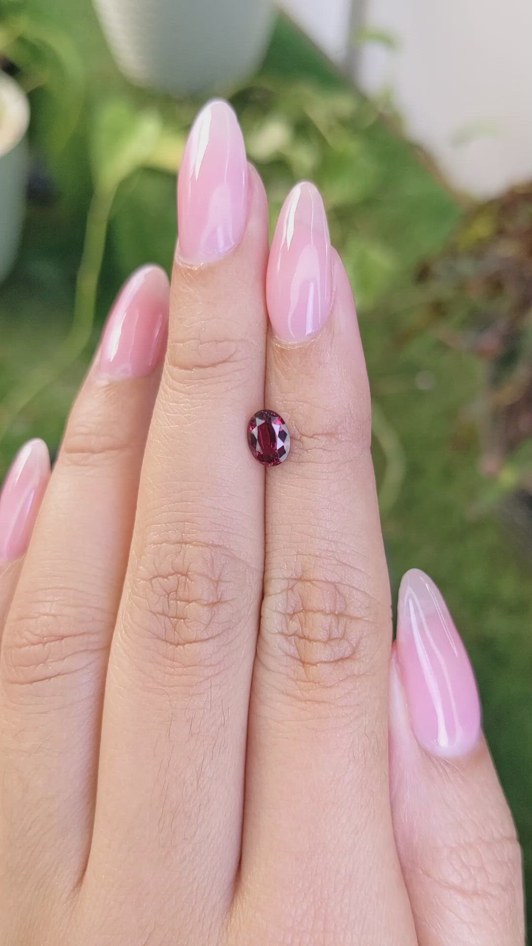 0.94 Ct. Garnet from Ceylon (Sri Lanka) Size Video