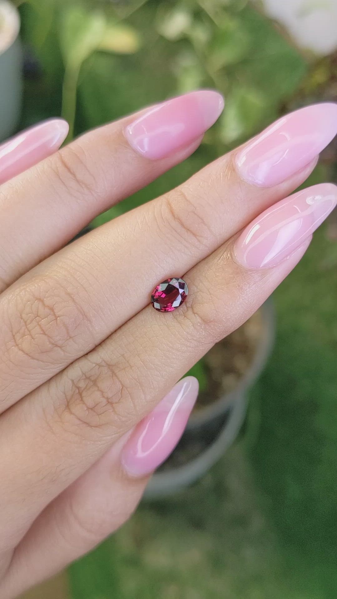 0.94 Ct. Garnet from Ceylon (Sri Lanka) Size Video