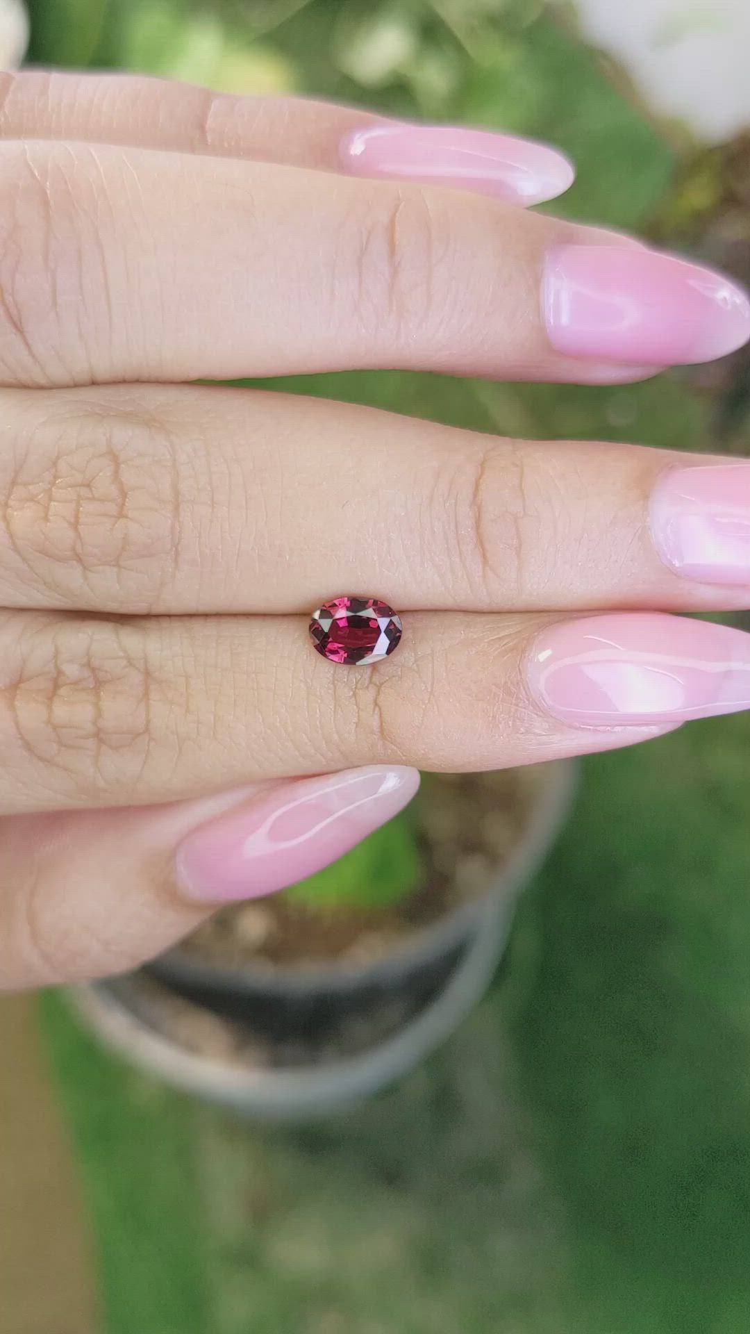 0.94 Ct. Garnet from Ceylon (Sri Lanka) Size Video