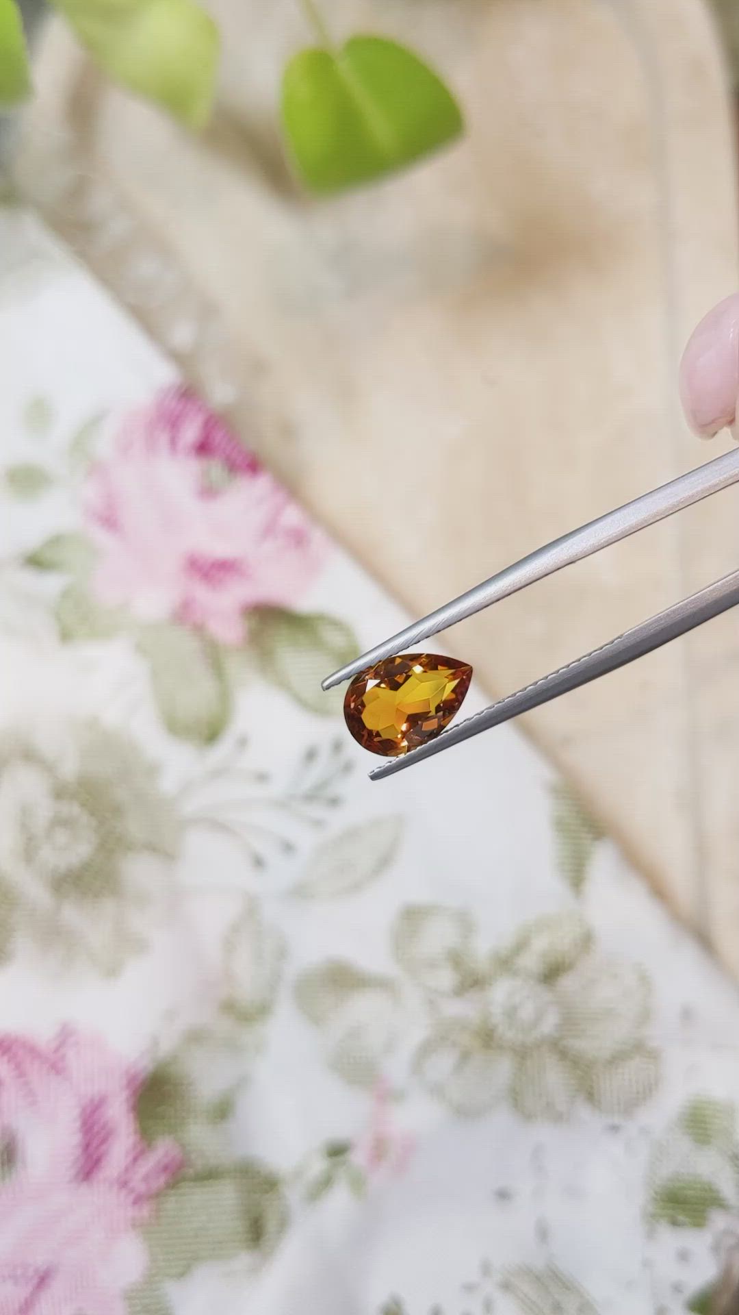 1.51 Ct. Madeira Citrine from Brazil Size Video