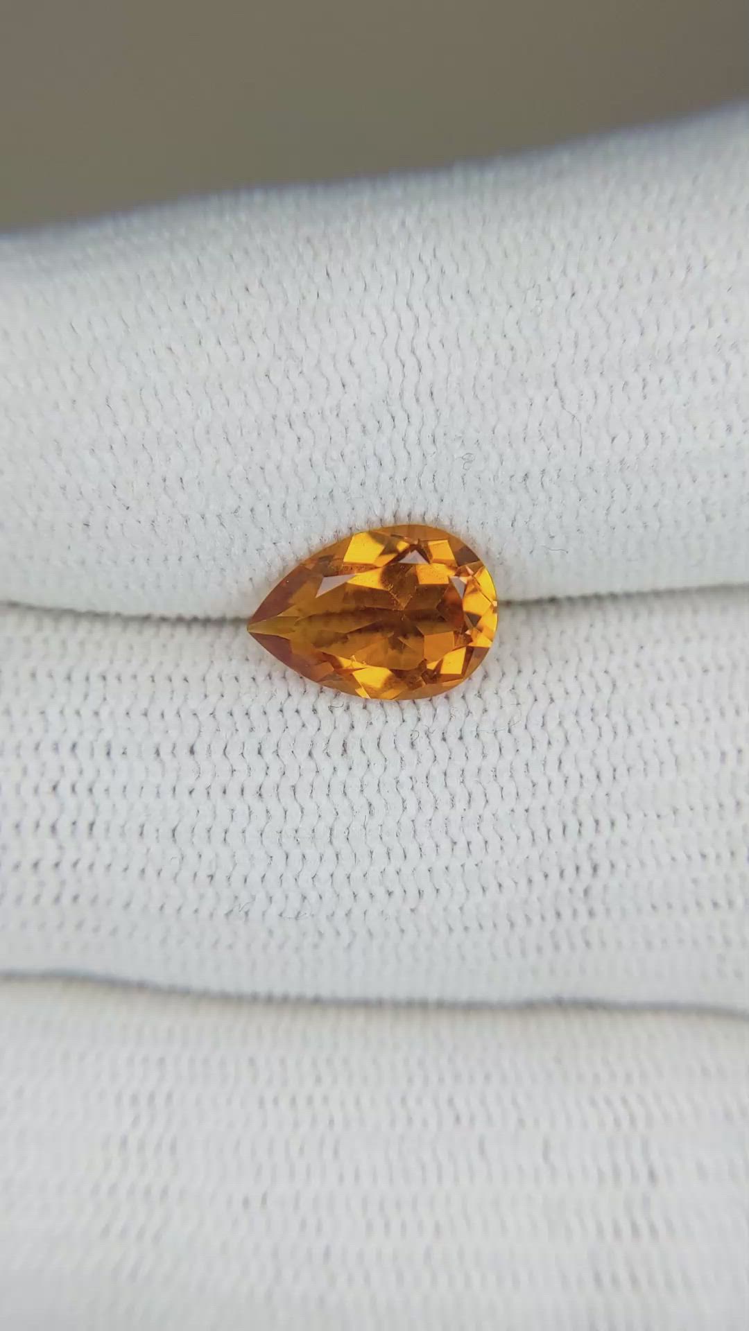 1.56 Ct. Madeira Citrine from Brazil Size Video