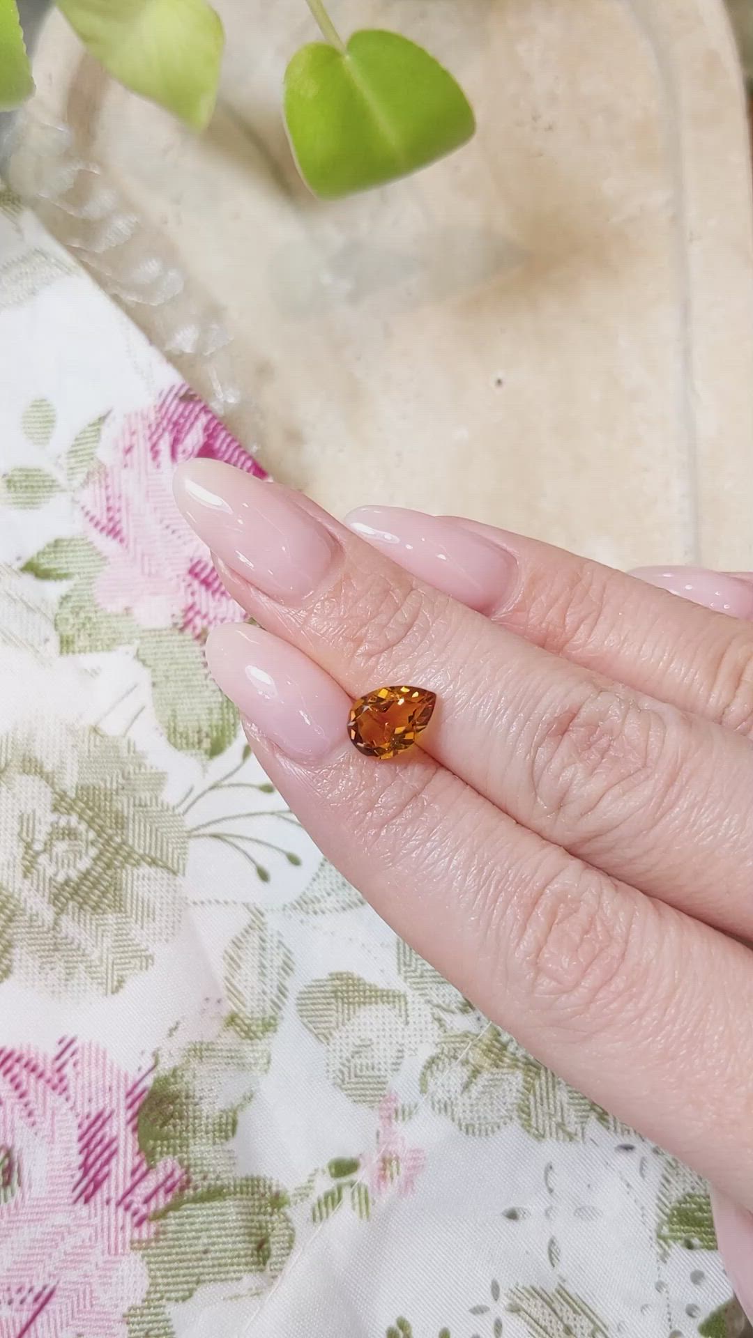 1.51 Ct. Madeira Citrine from Brazil Size Video