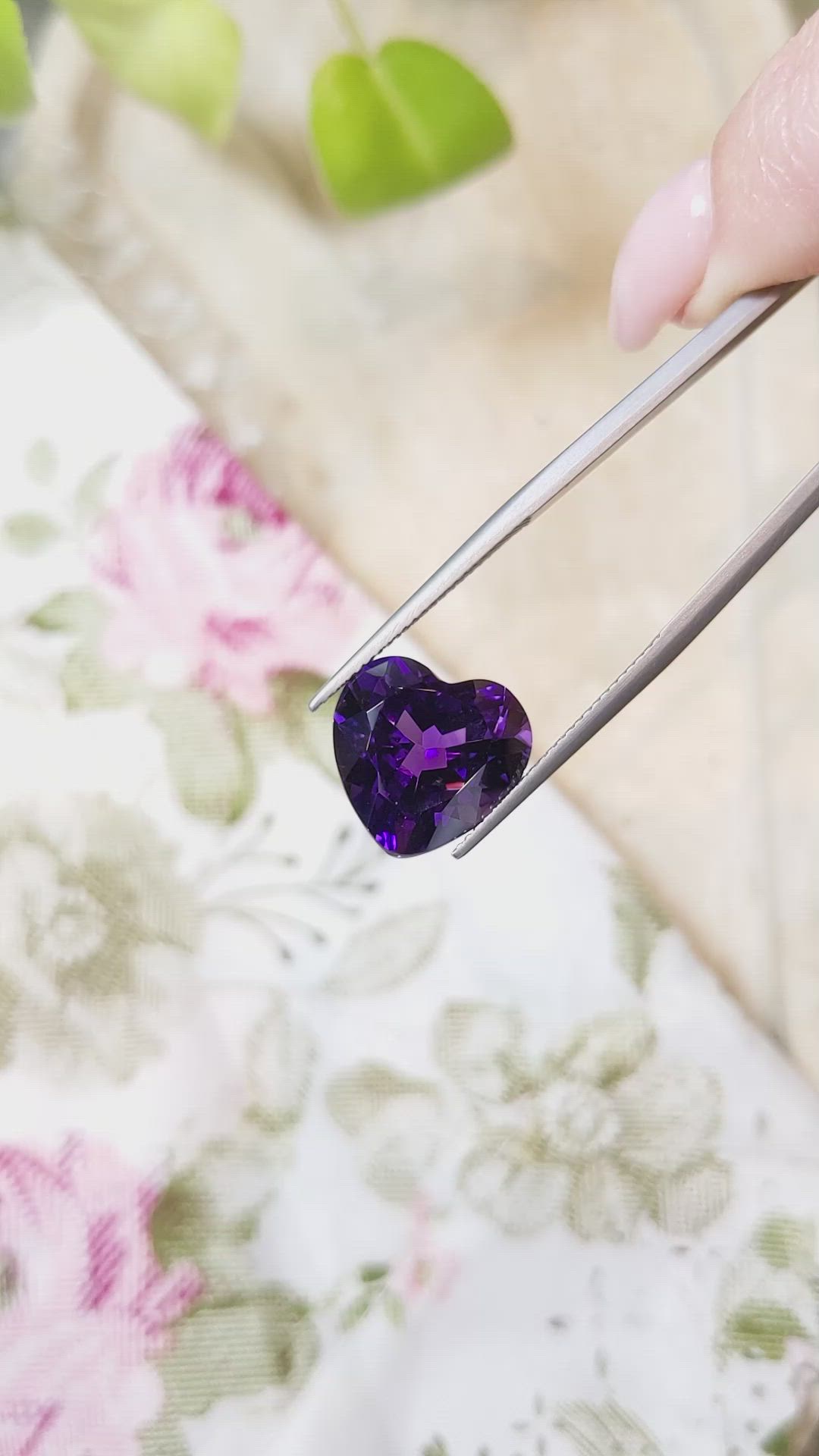 8.12 Ct. Amethyst from Brazil Size Video