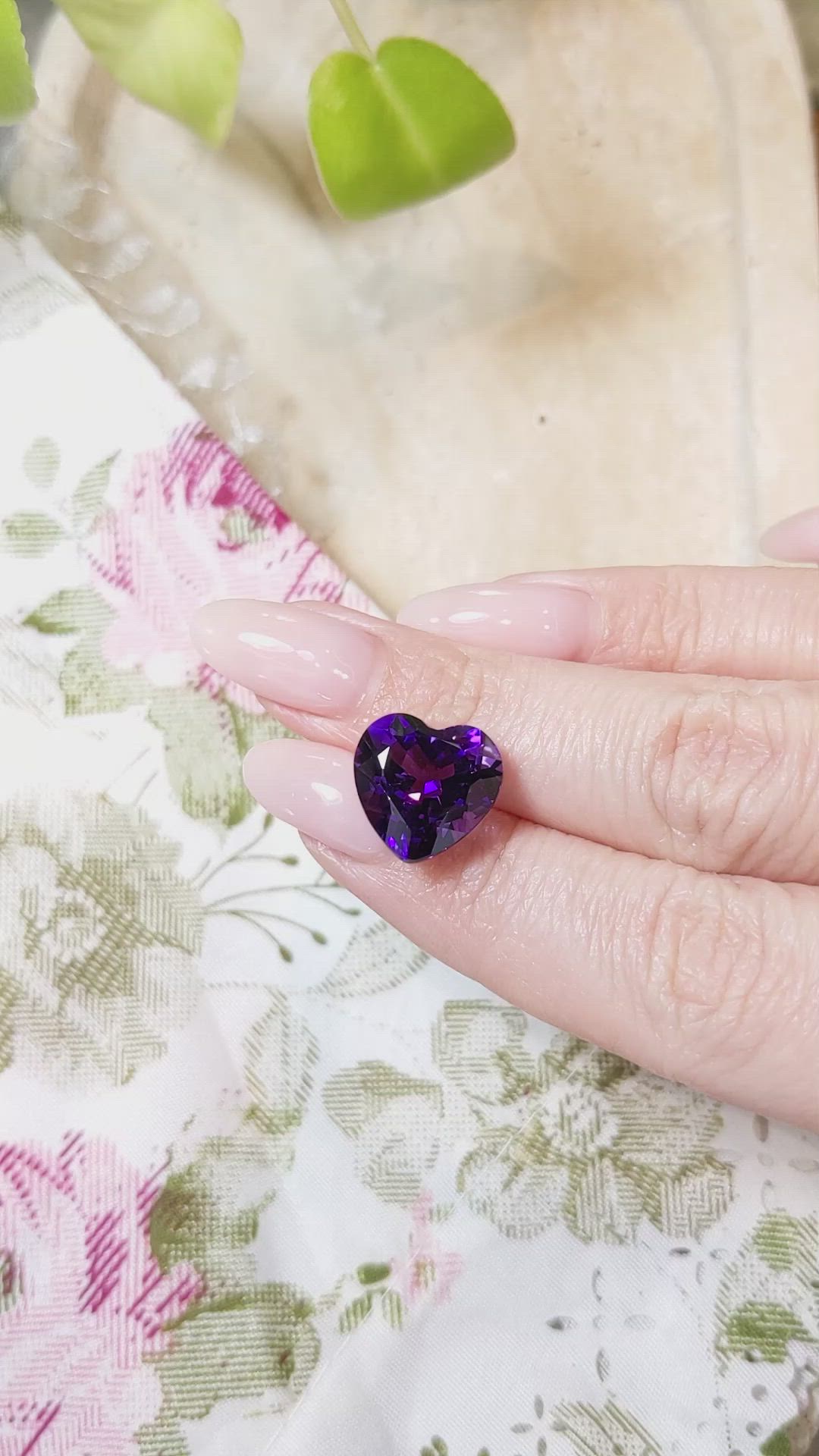 8.12 Ct. Amethyst from Brazil Size Video