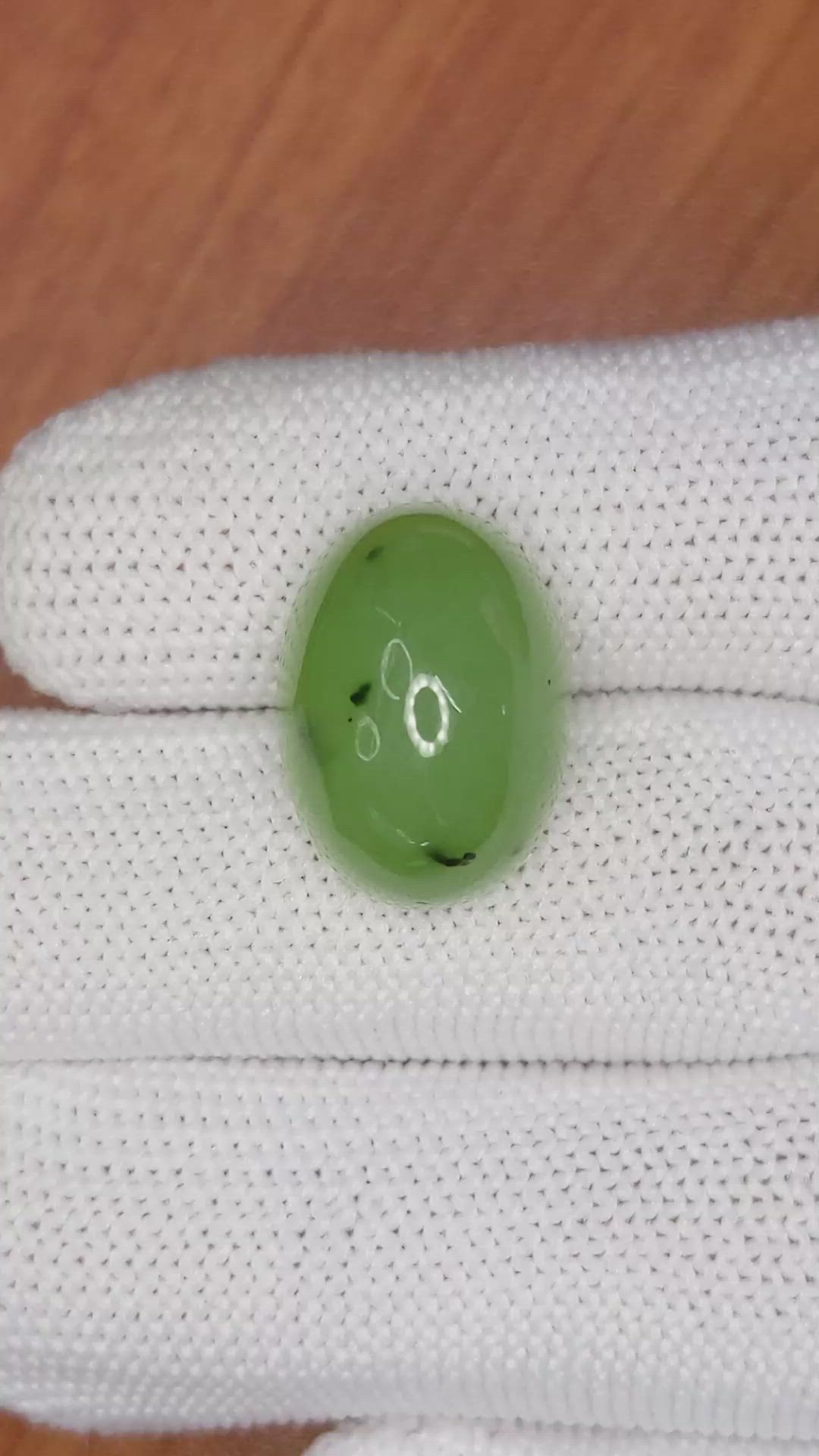 21.20 Ct. Cabochon Jade from Burma (Myanmar) Size Video