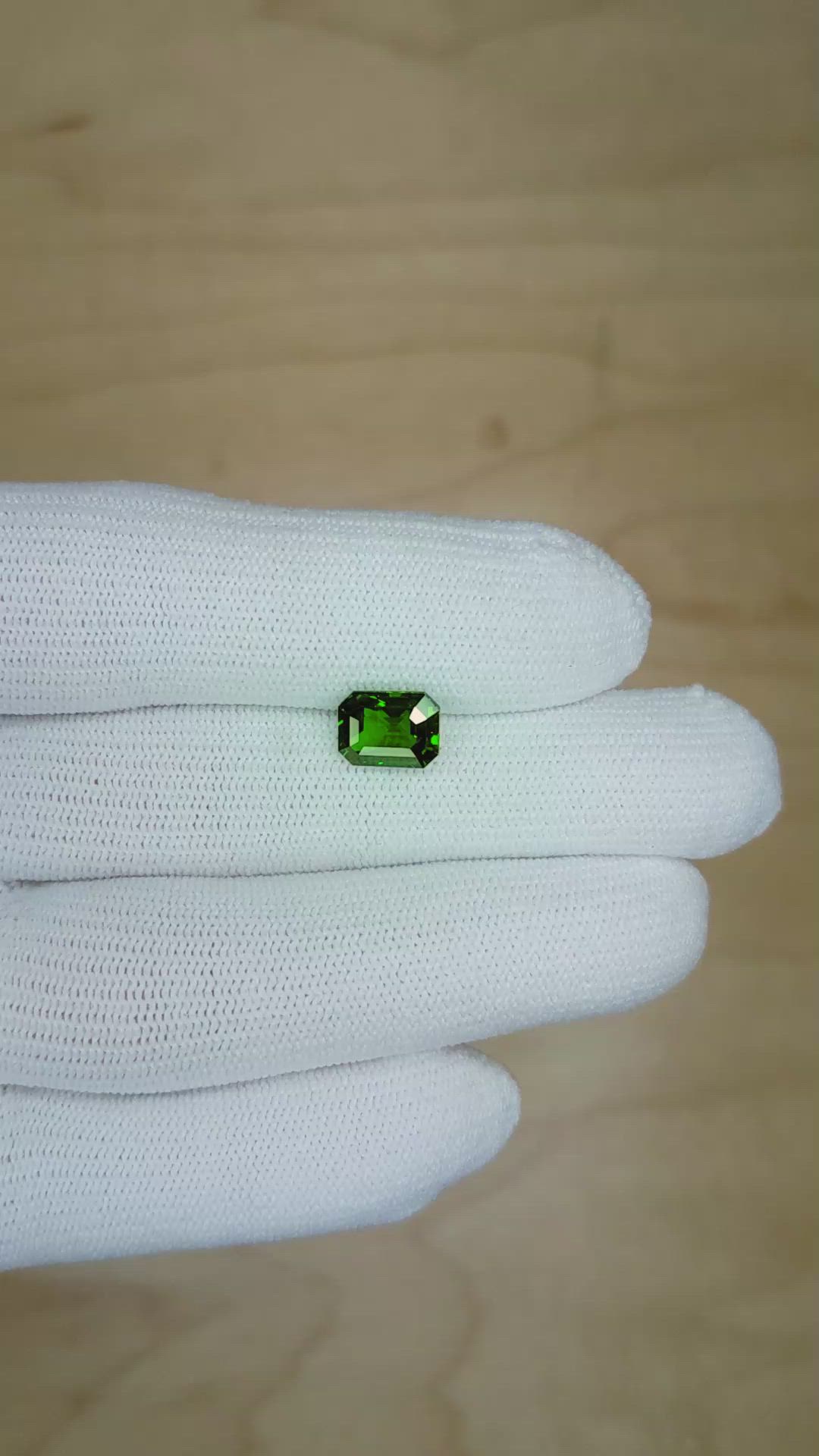 2.13 Ct. Tsavorite Garnet from Tanzania Size Video