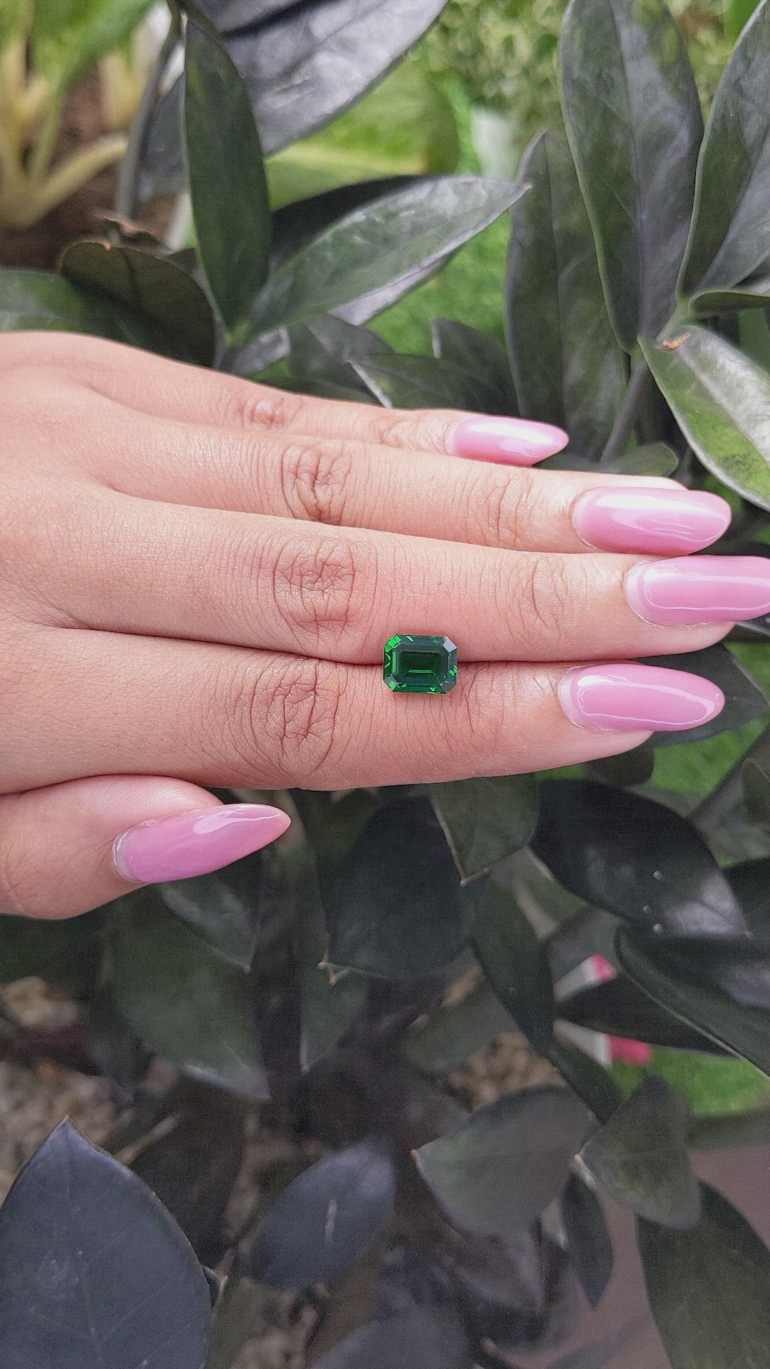 2.13 Ct. Tsavorite Garnet from Tanzania Size Video