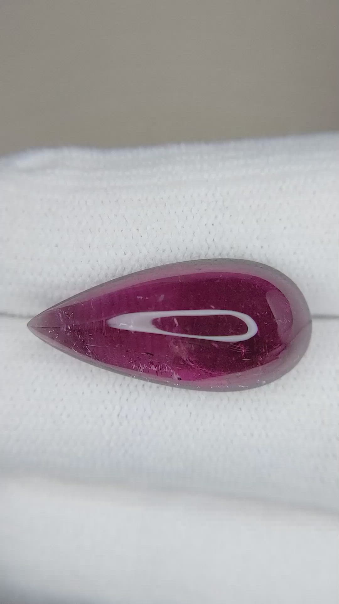11.14 Ct. Purple Cabochon Tourmaline from Brazil Size Video