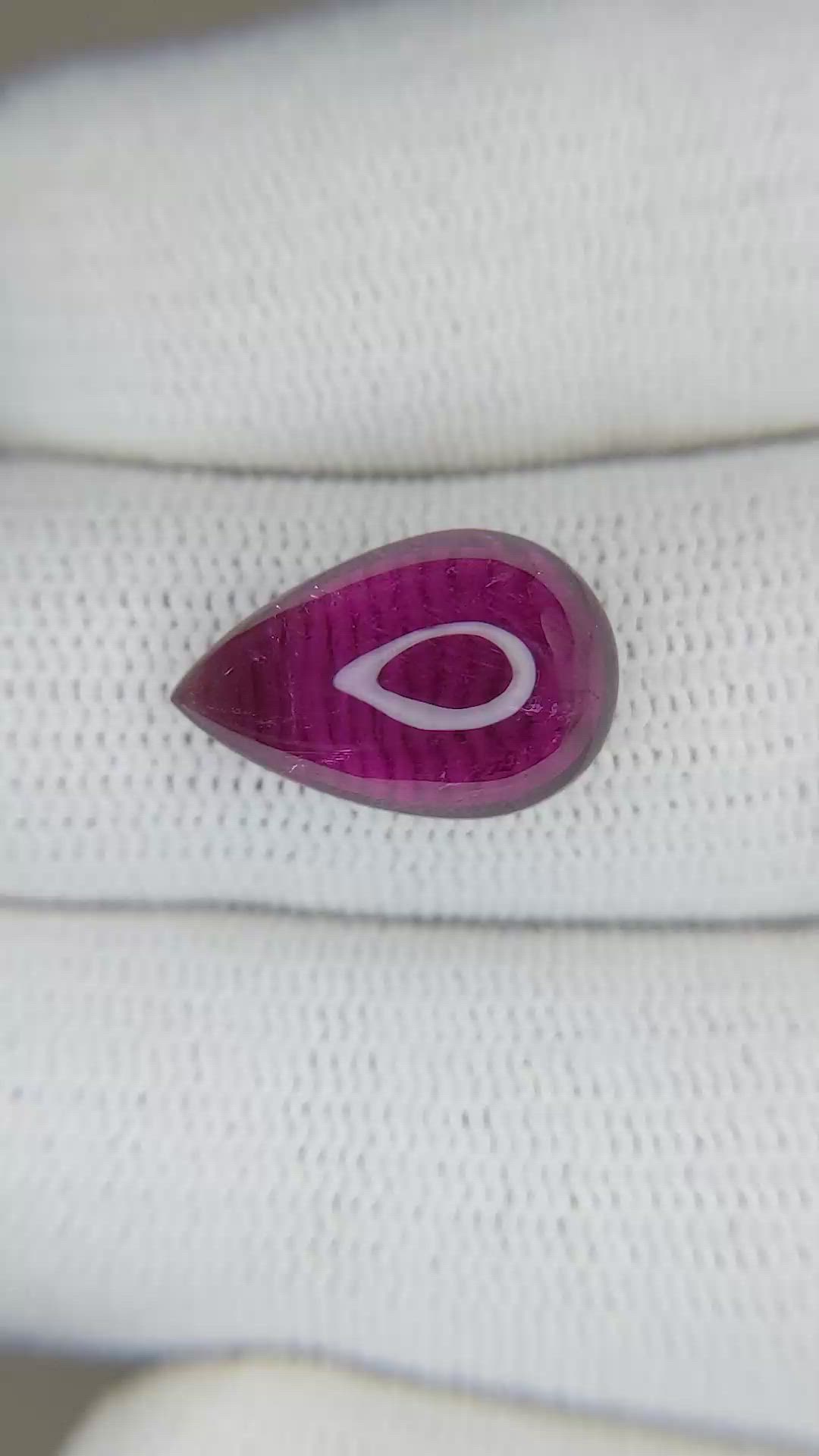 5.52 Ct. Purple Cabochon Tourmaline from Brazil Size Video