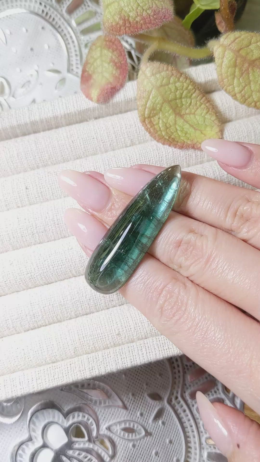 51.20 Ct. Cabochon Tourmaline from Madagascar Size Video
