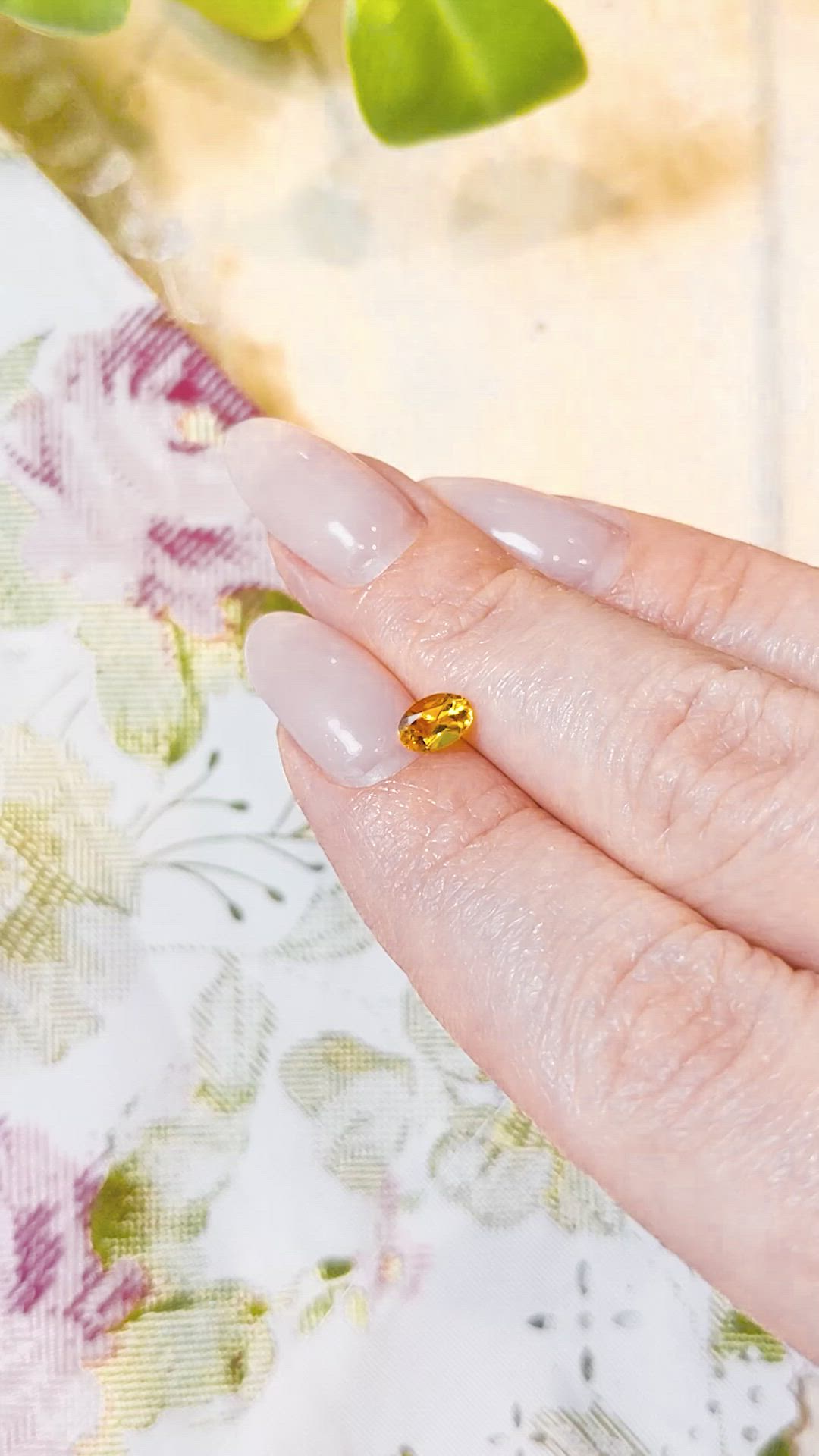 0.41 Ct. Citrine from Brazil Size Video