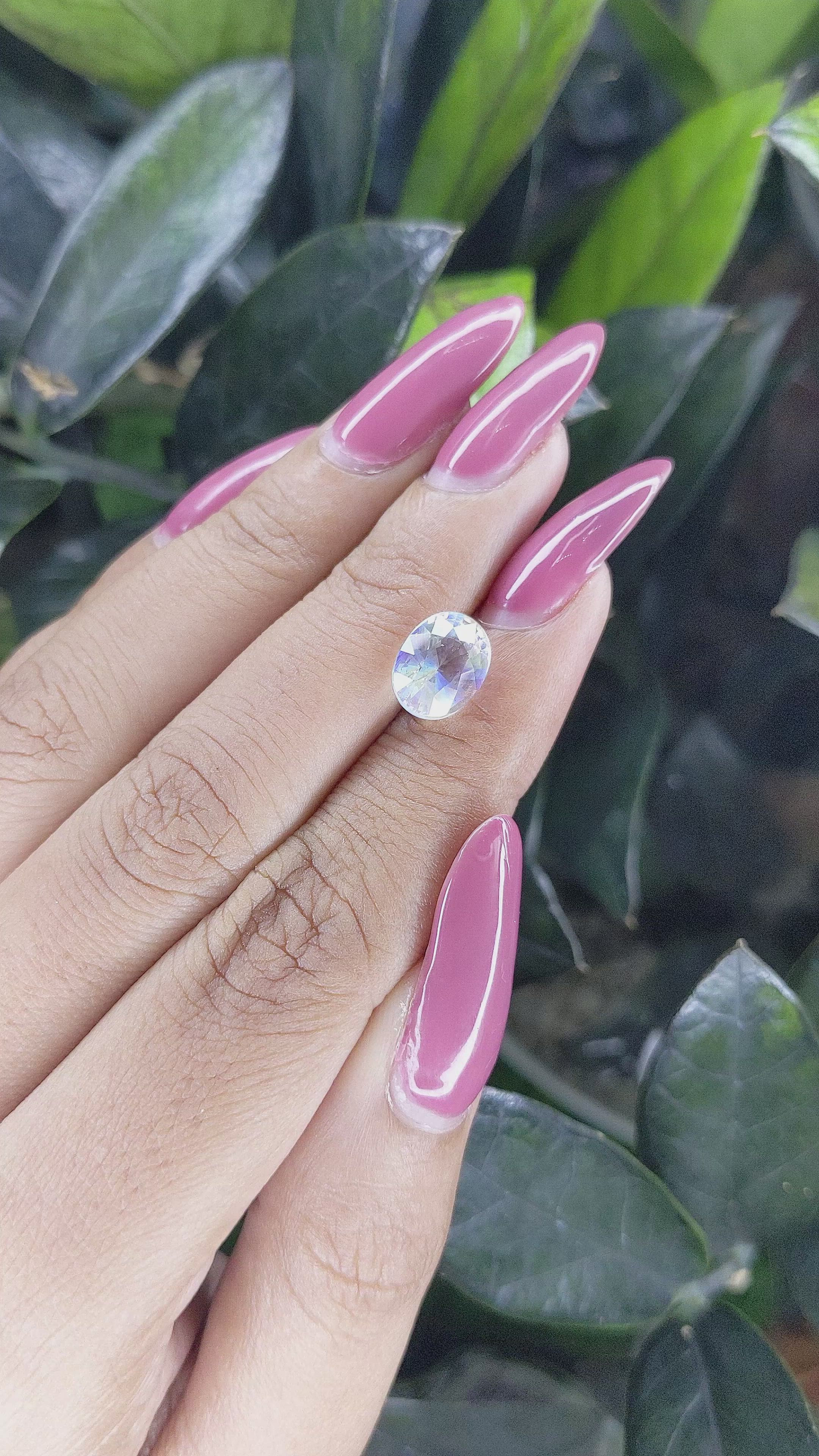 2.55 Ct. Moonstone from Madagascar Size Video