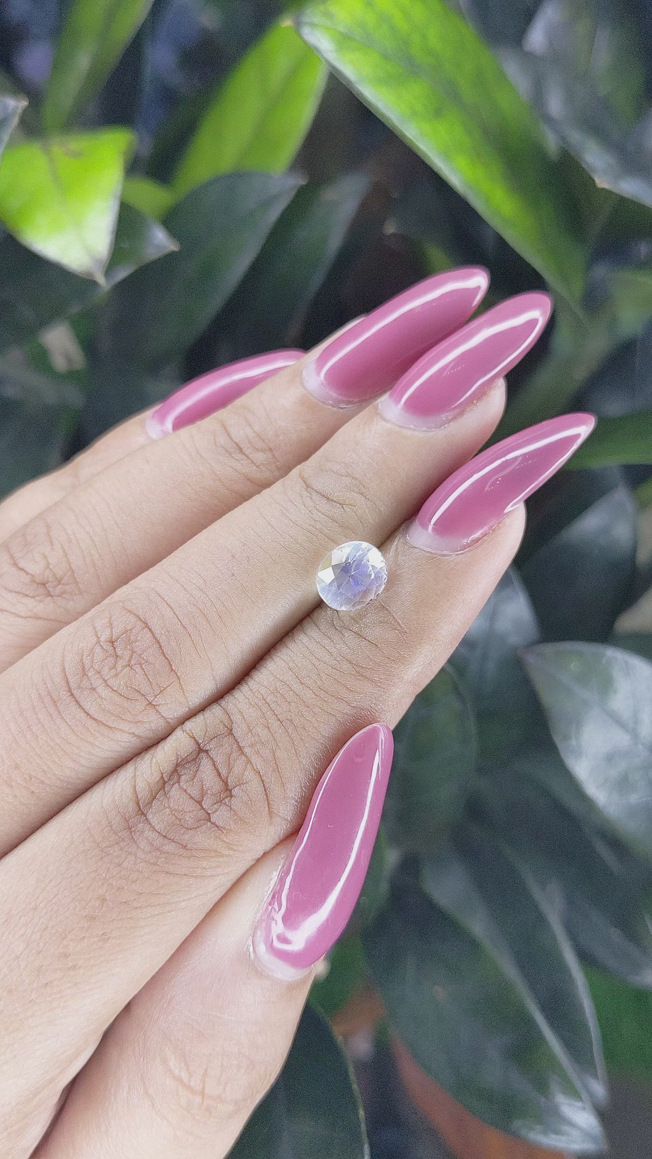 1.37 Ct. Moonstone from Madagascar Size Video