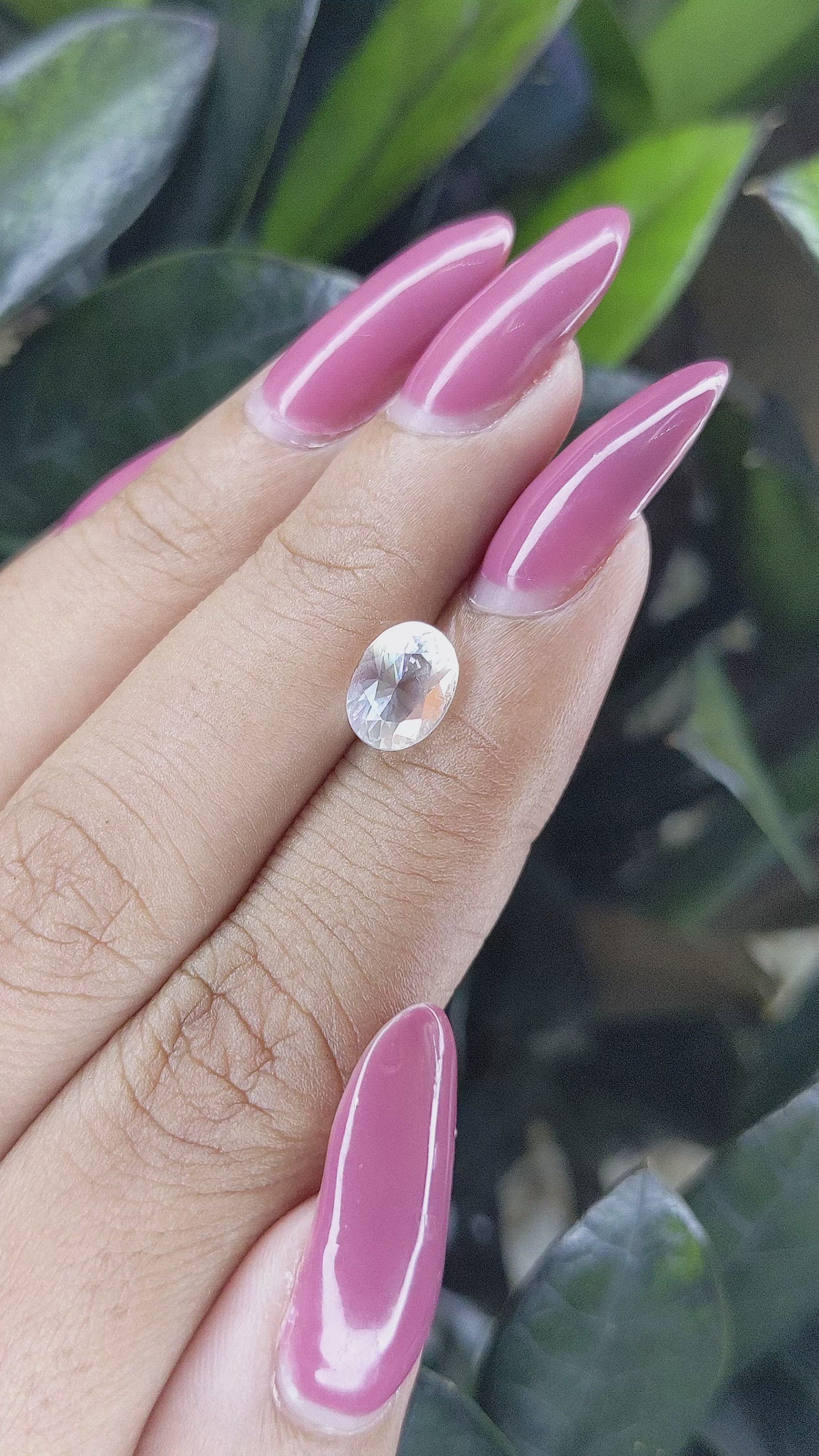 1.50 Ct. Rainbow Moonstone from Madagascar Size Video