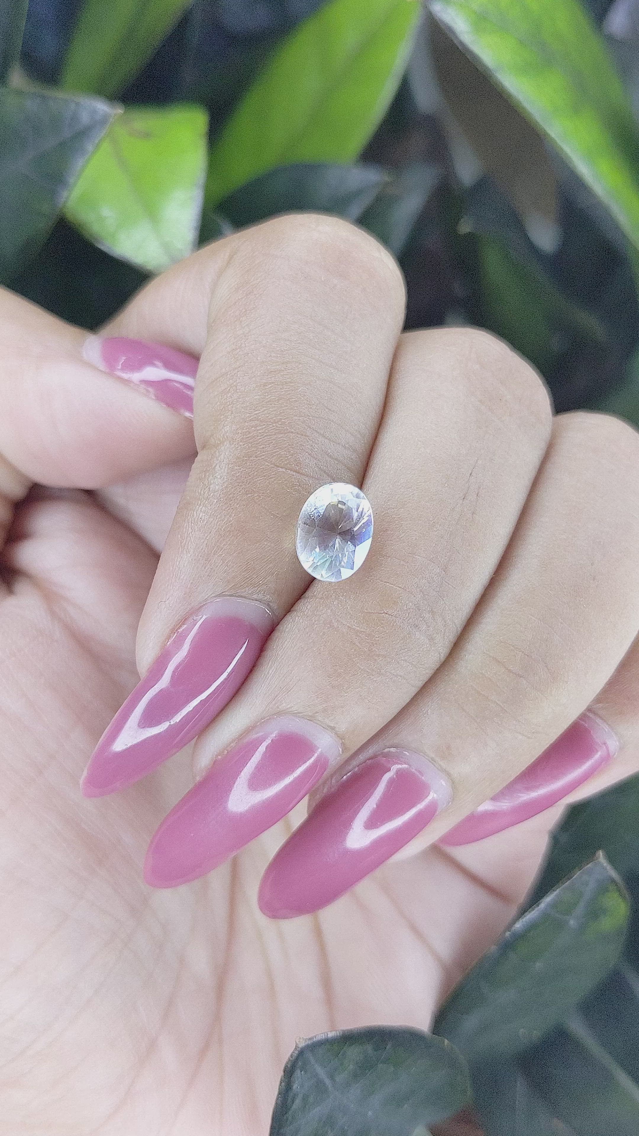 1.50 Ct. Rainbow Moonstone from Madagascar Size Video