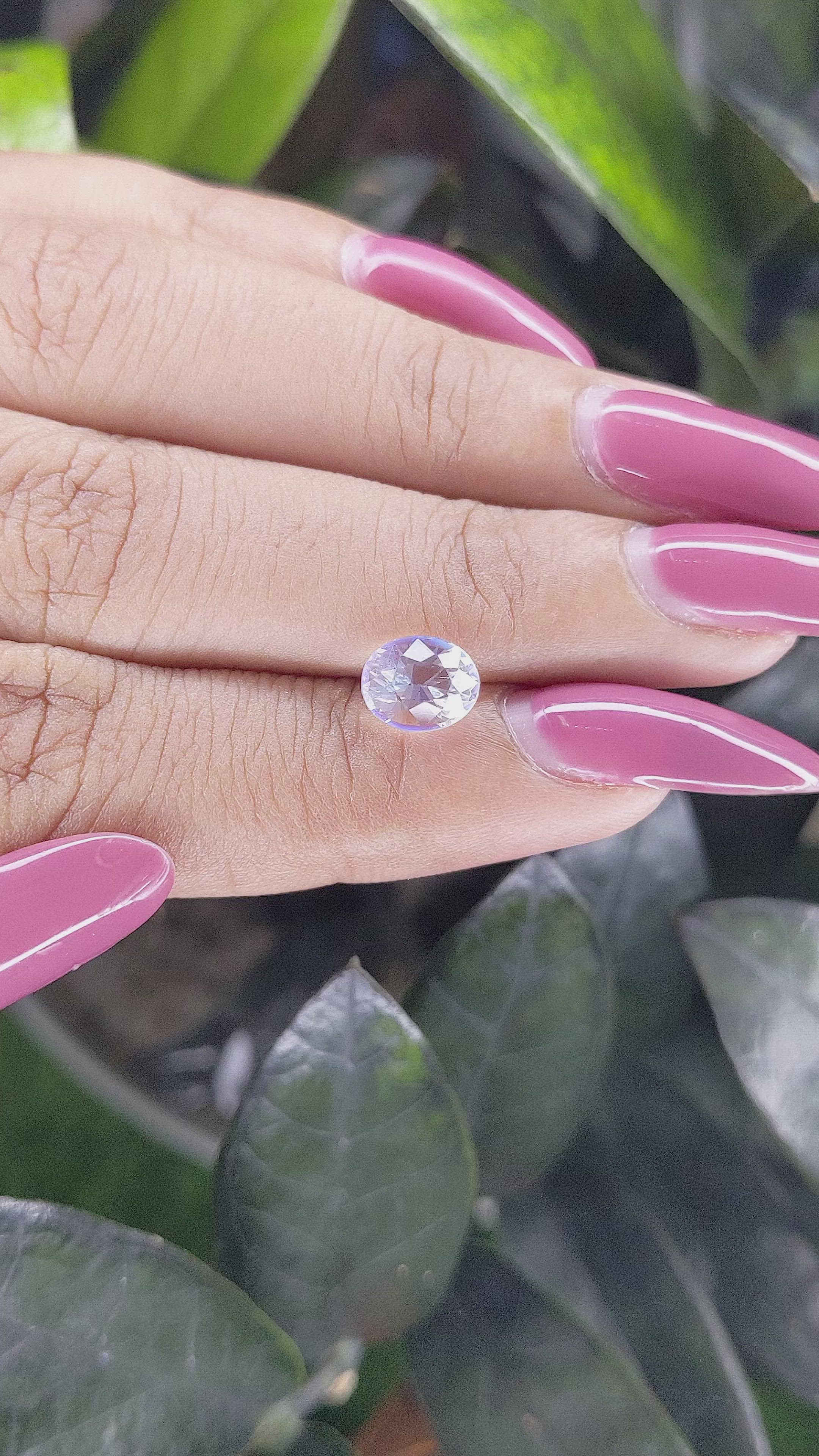 1.40 Ct. Rainbow Moonstone from Madagascar Size Video