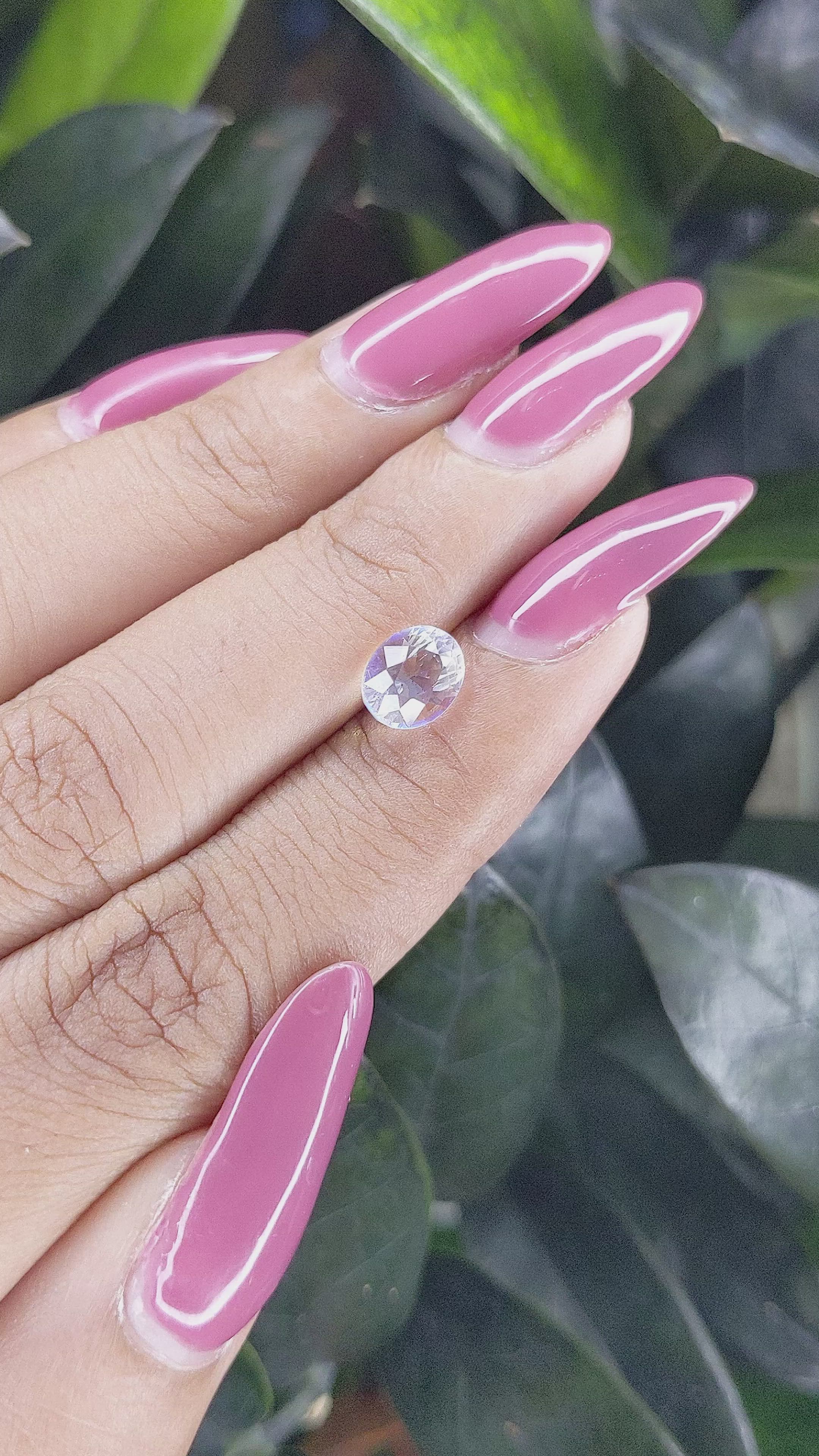 1.40 Ct. Rainbow Moonstone from Madagascar Size Video