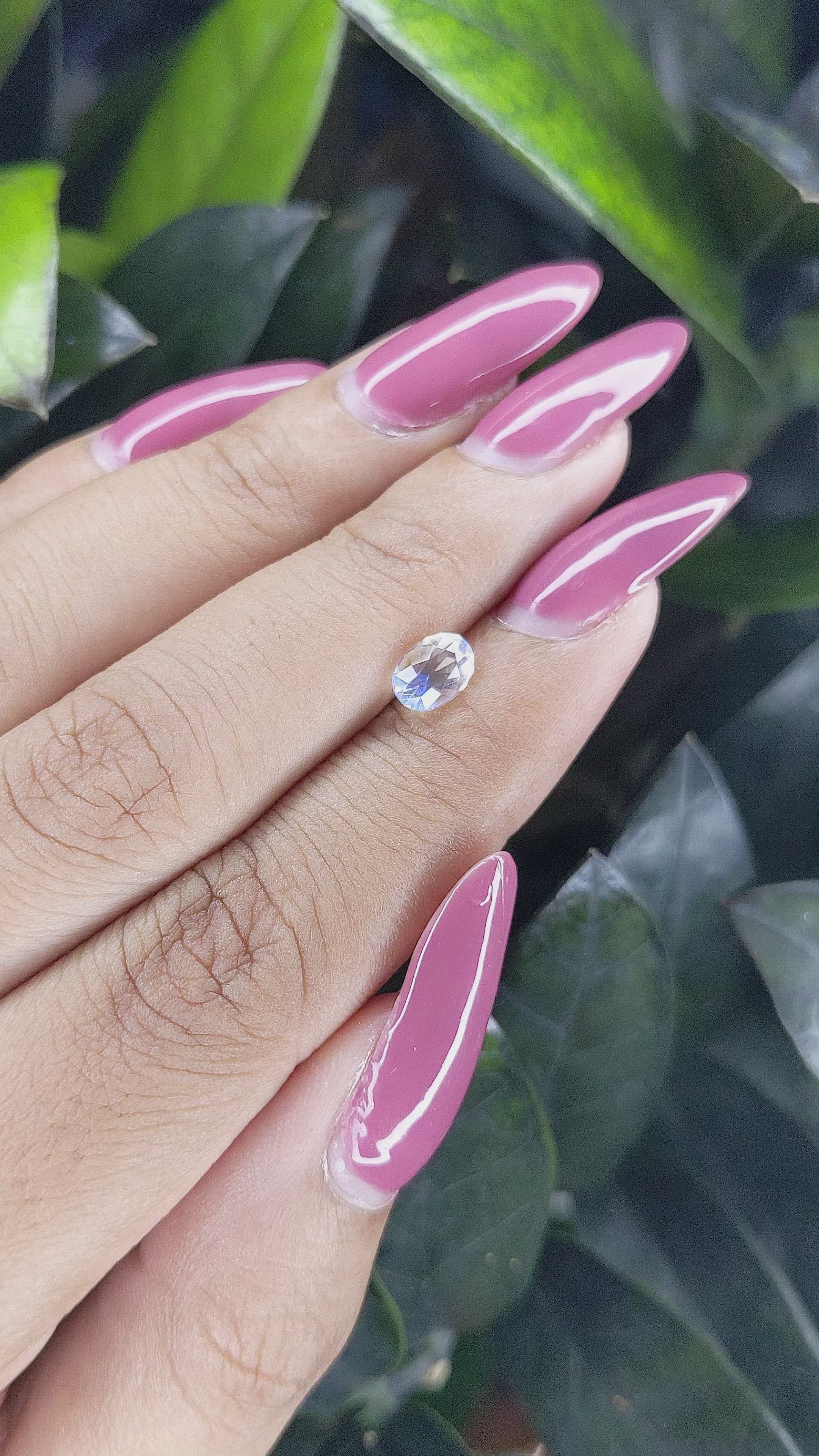 0.66 Ct. Moonstone from Madagascar Size Video