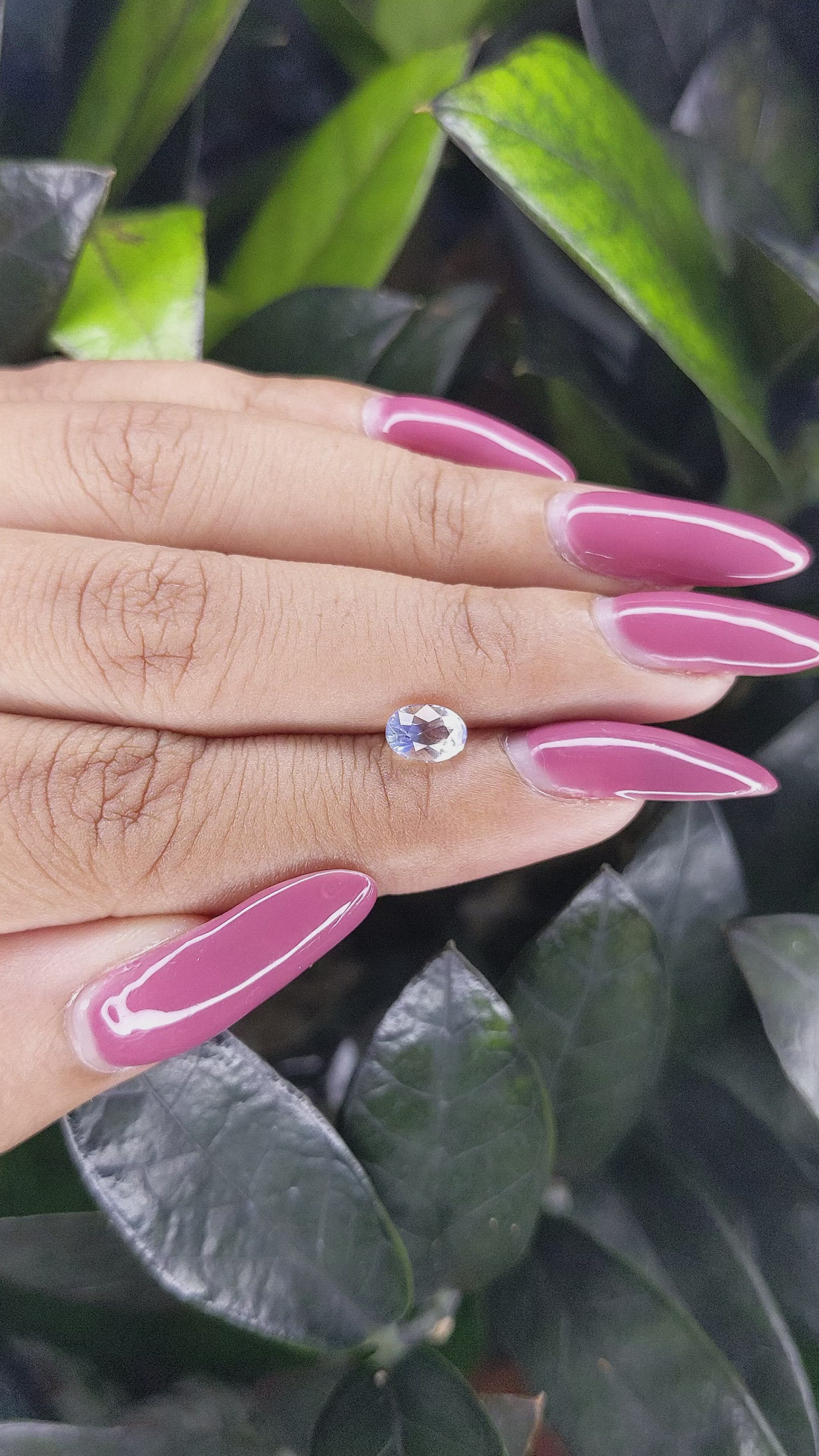 0.66 Ct. Moonstone from Madagascar Size Video