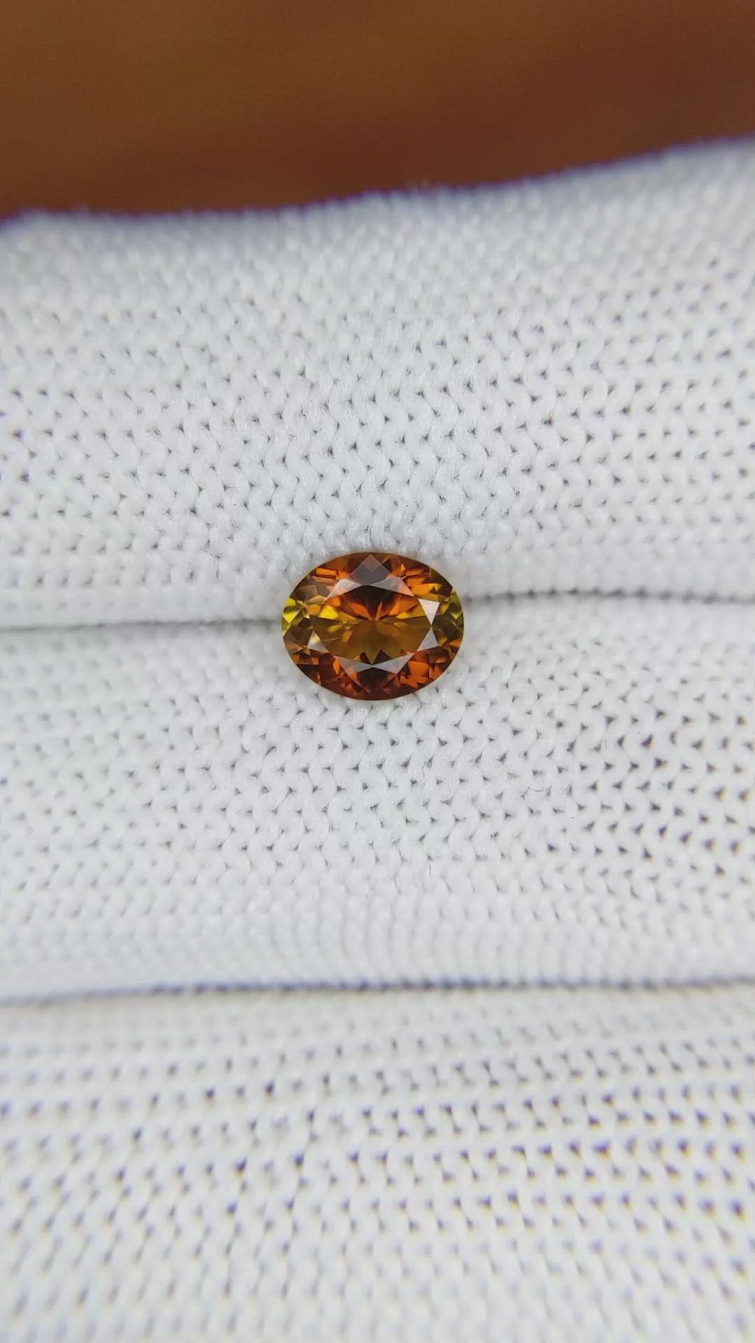 0.97 Ct. Tourmaline from Ceylon (Sri Lanka) Size Video