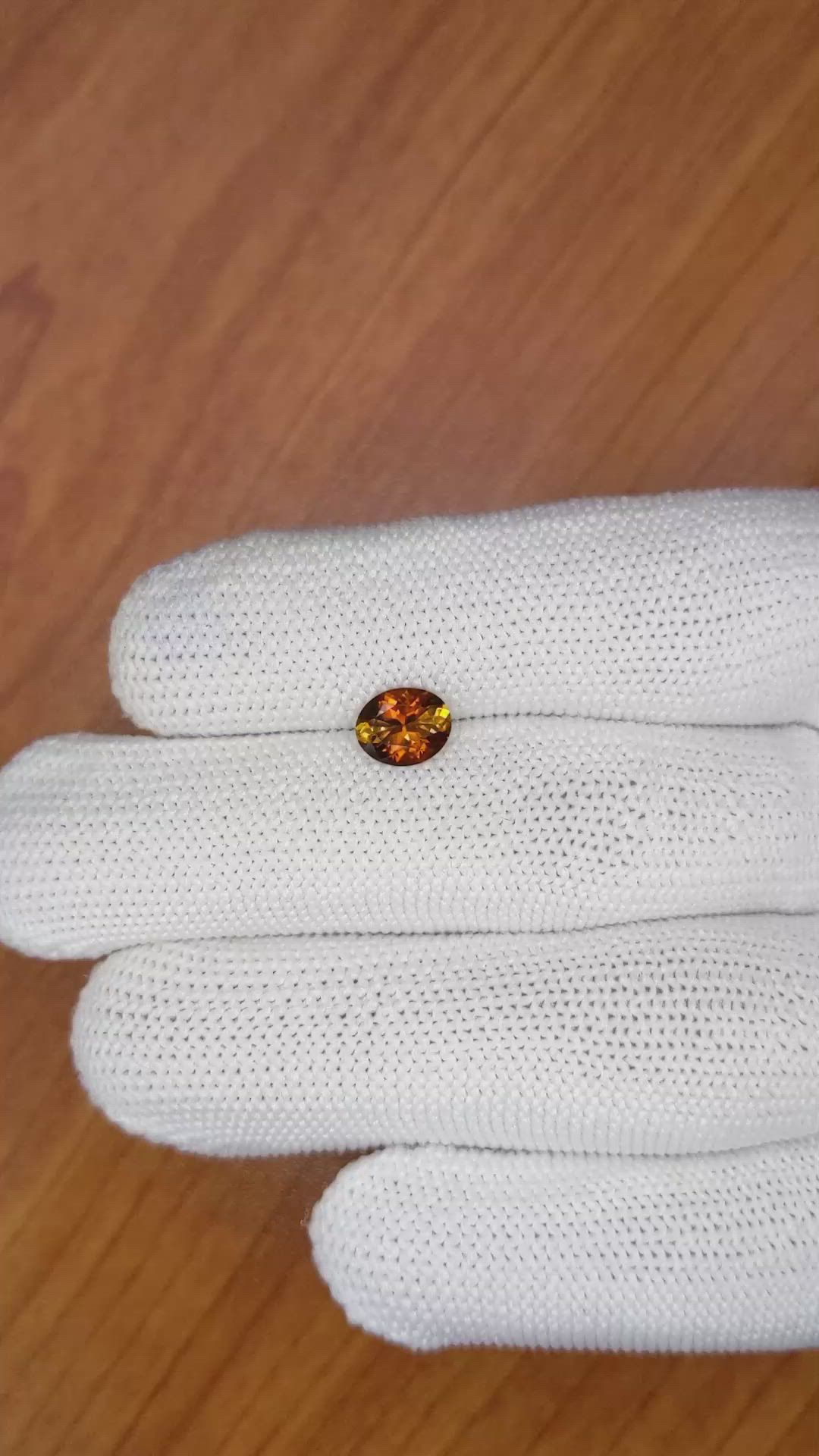 0.97 Ct. Tourmaline from Ceylon (Sri Lanka) Size Video