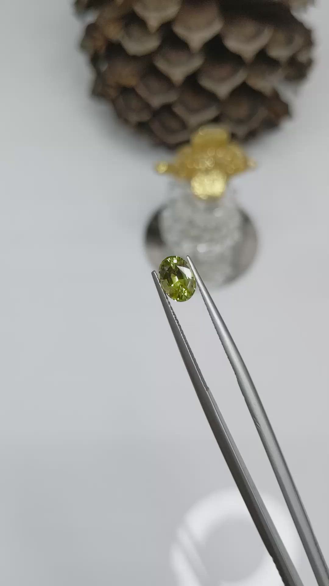 1.12 Ct. Chrysoberyl from Ceylon (Sri Lanka) Size Video