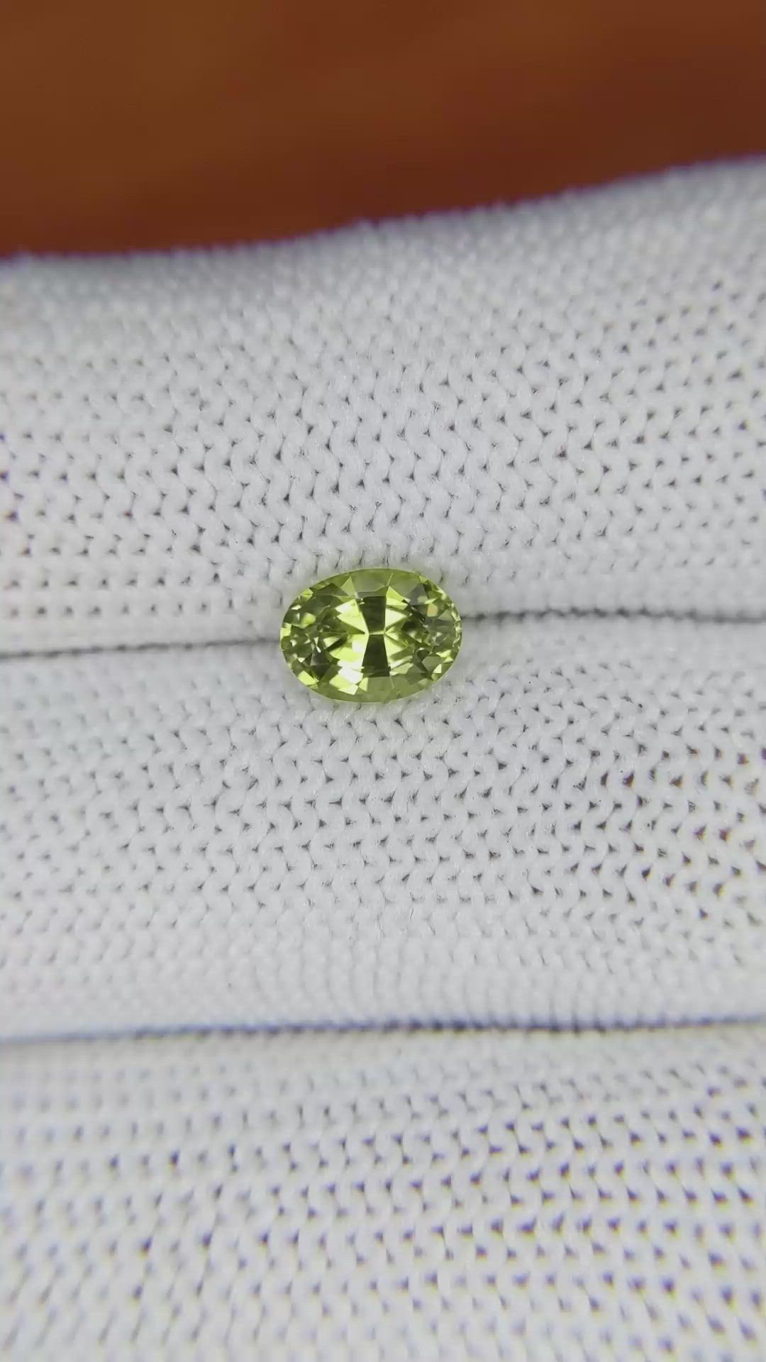1.12 Ct. Chrysoberyl from Ceylon (Sri Lanka) Size Video