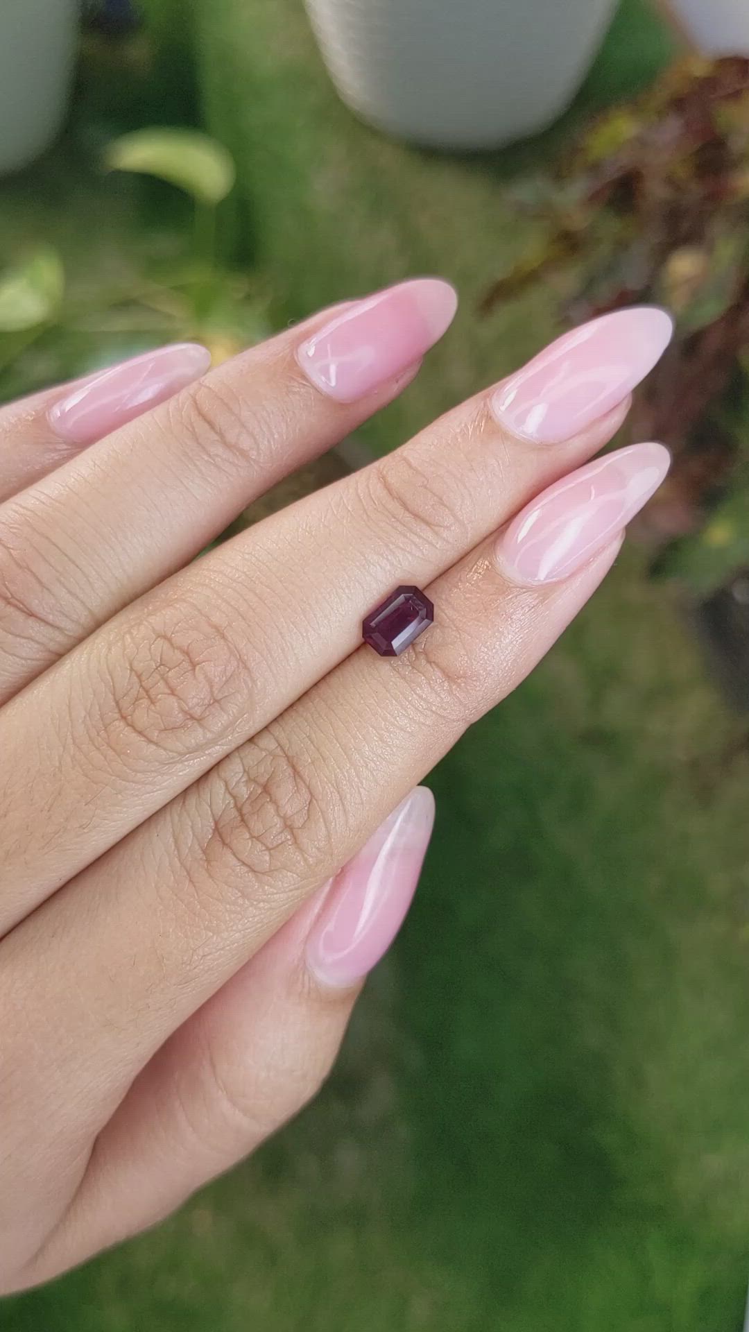 1.08 Ct. Garnet from Ceylon (Sri Lanka) Size Video