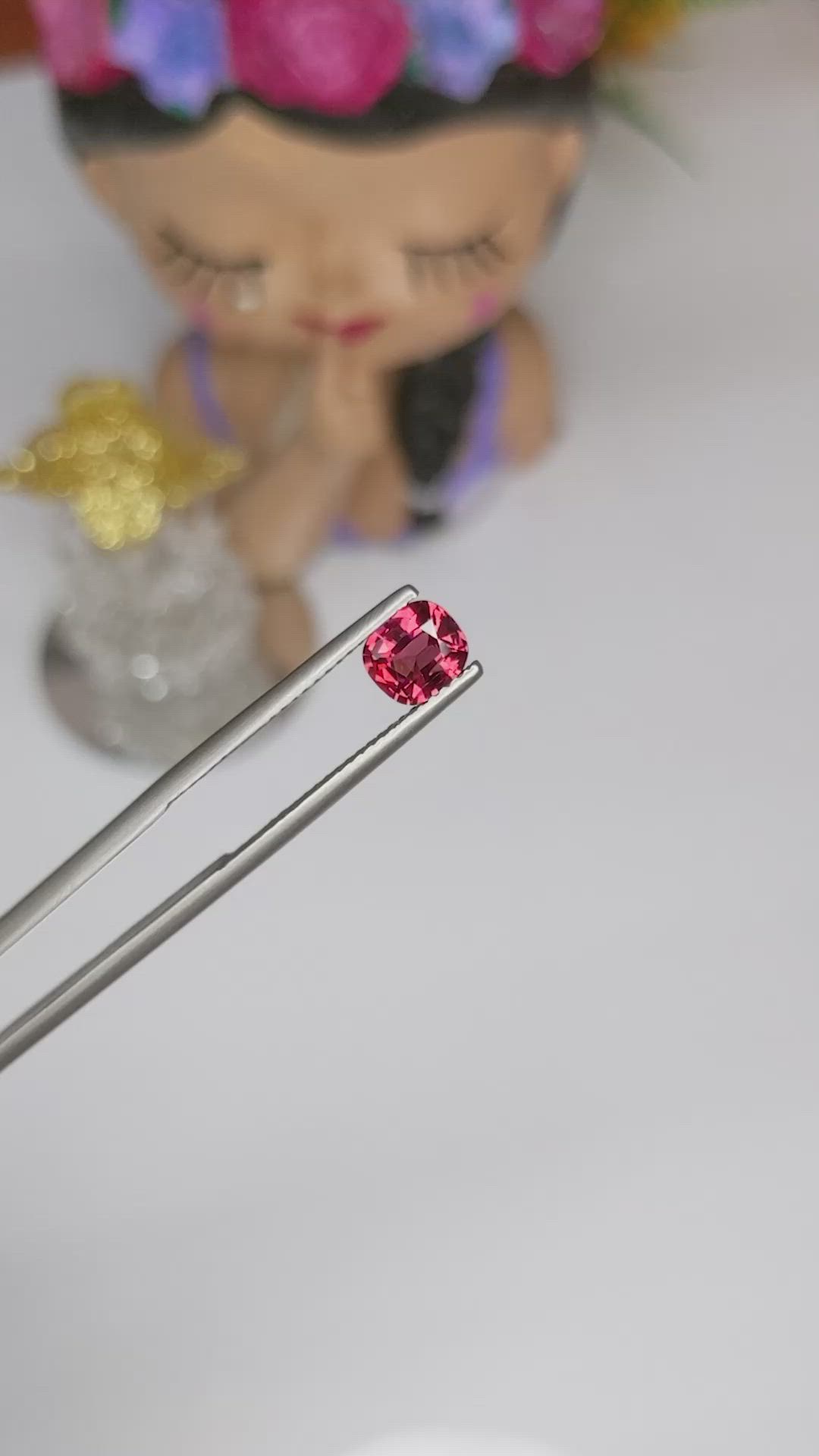 0.85 Ct. Garnet from Ceylon (Sri Lanka) Size Video