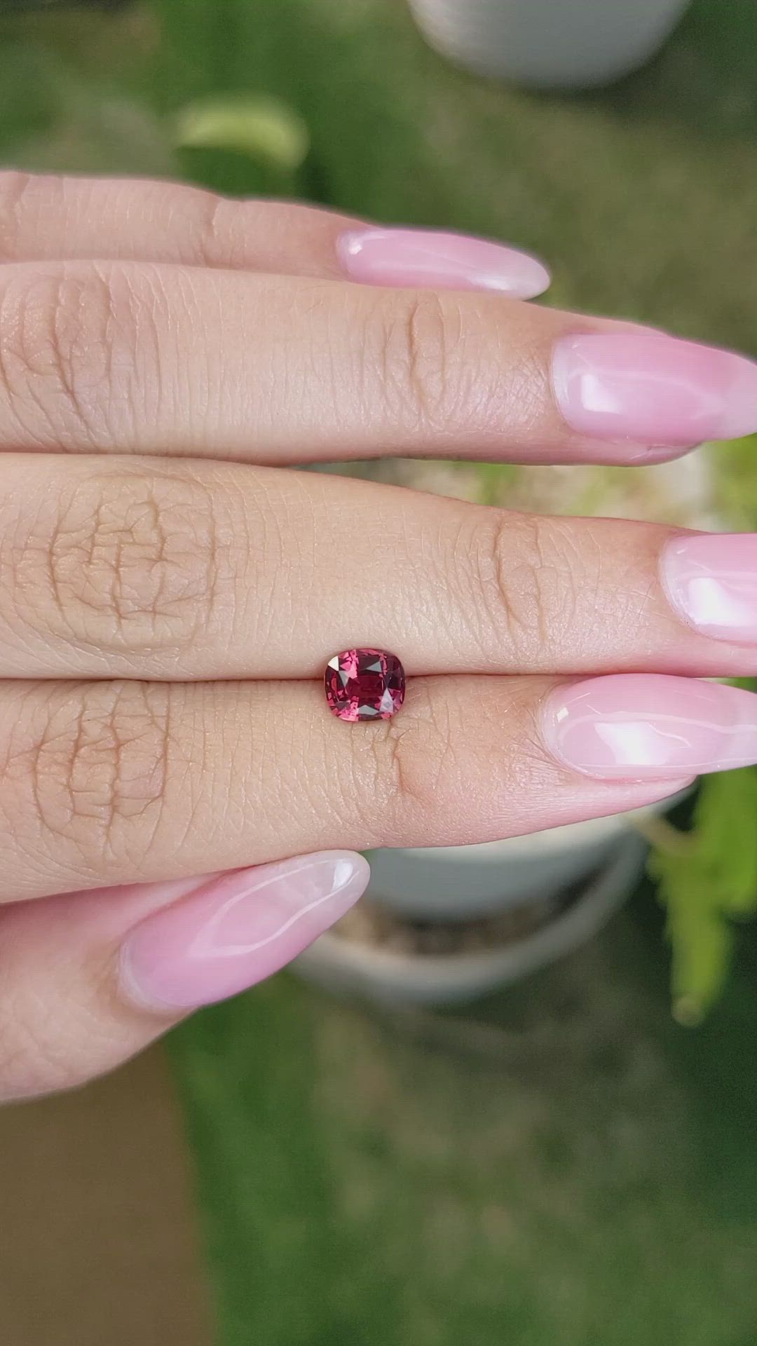 0.85 Ct. Garnet from Ceylon (Sri Lanka) Size Video