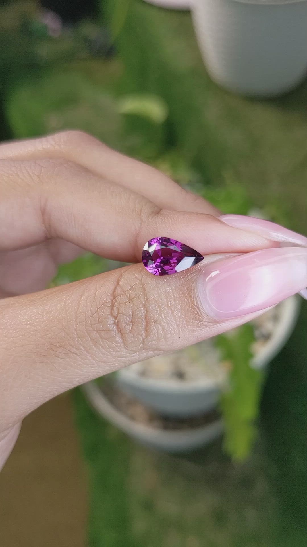 2.73 Ct. Garnet from Ceylon (Sri Lanka) Size Video
