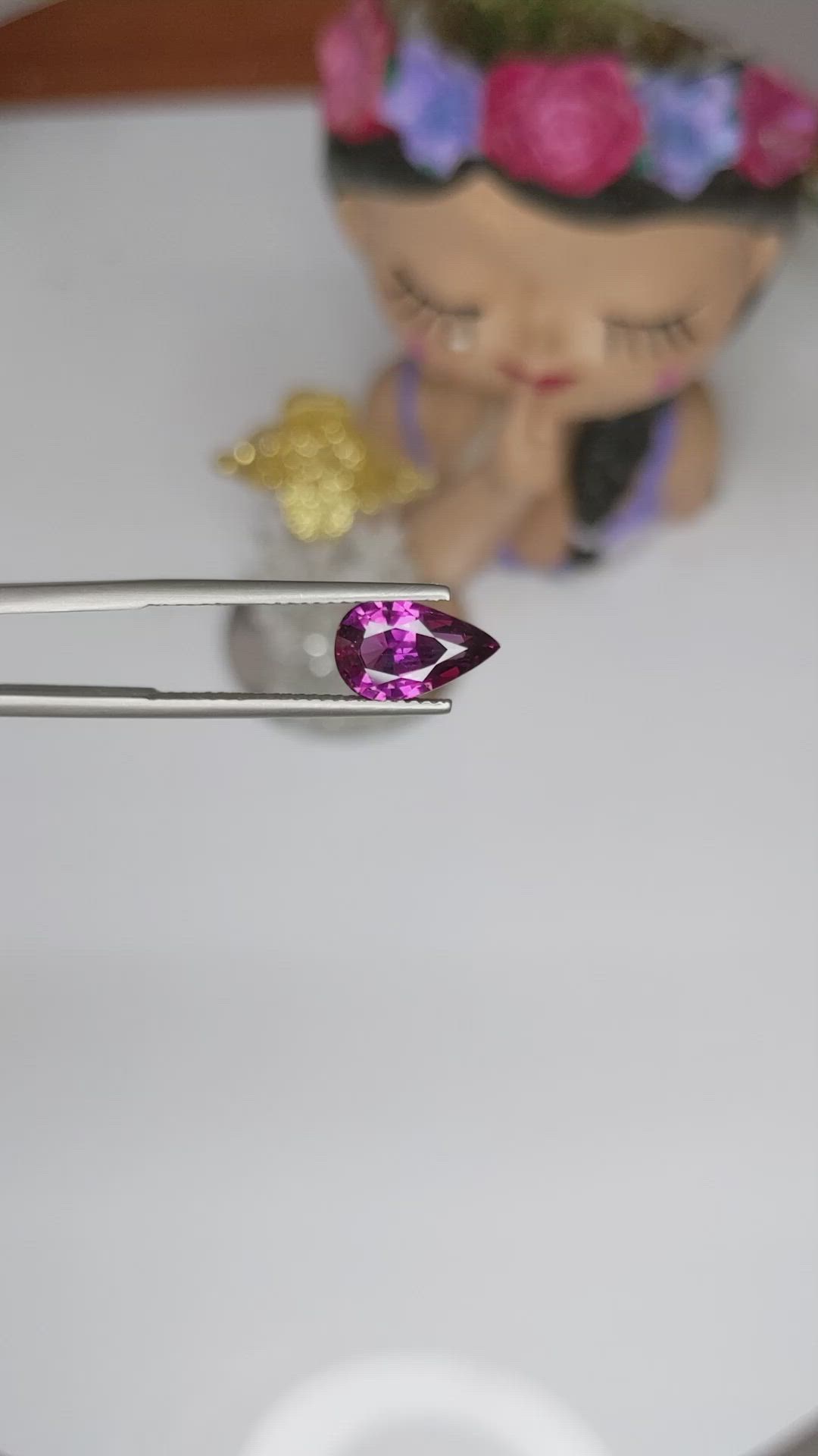 2.73 Ct. Garnet from Ceylon (Sri Lanka) Size Video