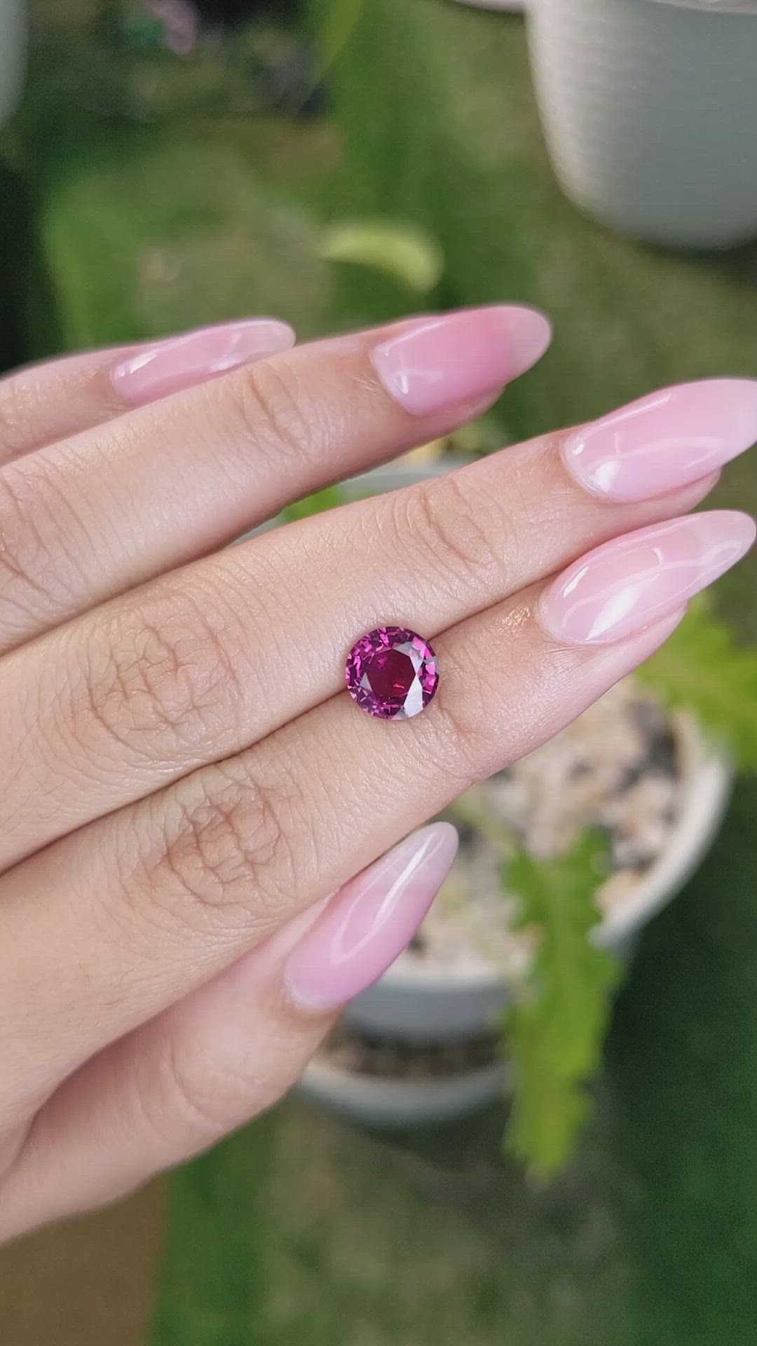 2.02 Ct. Garnet from Ceylon (Sri Lanka) Size Video