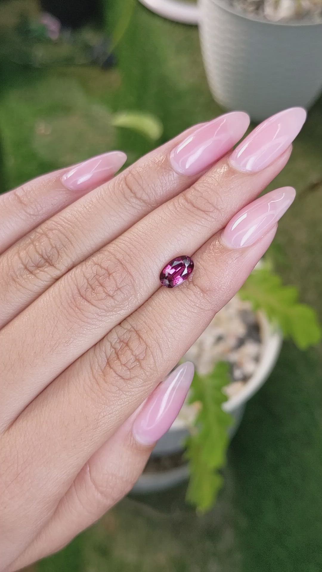 1.46 Ct. Garnet from Ceylon (Sri Lanka) Size Video