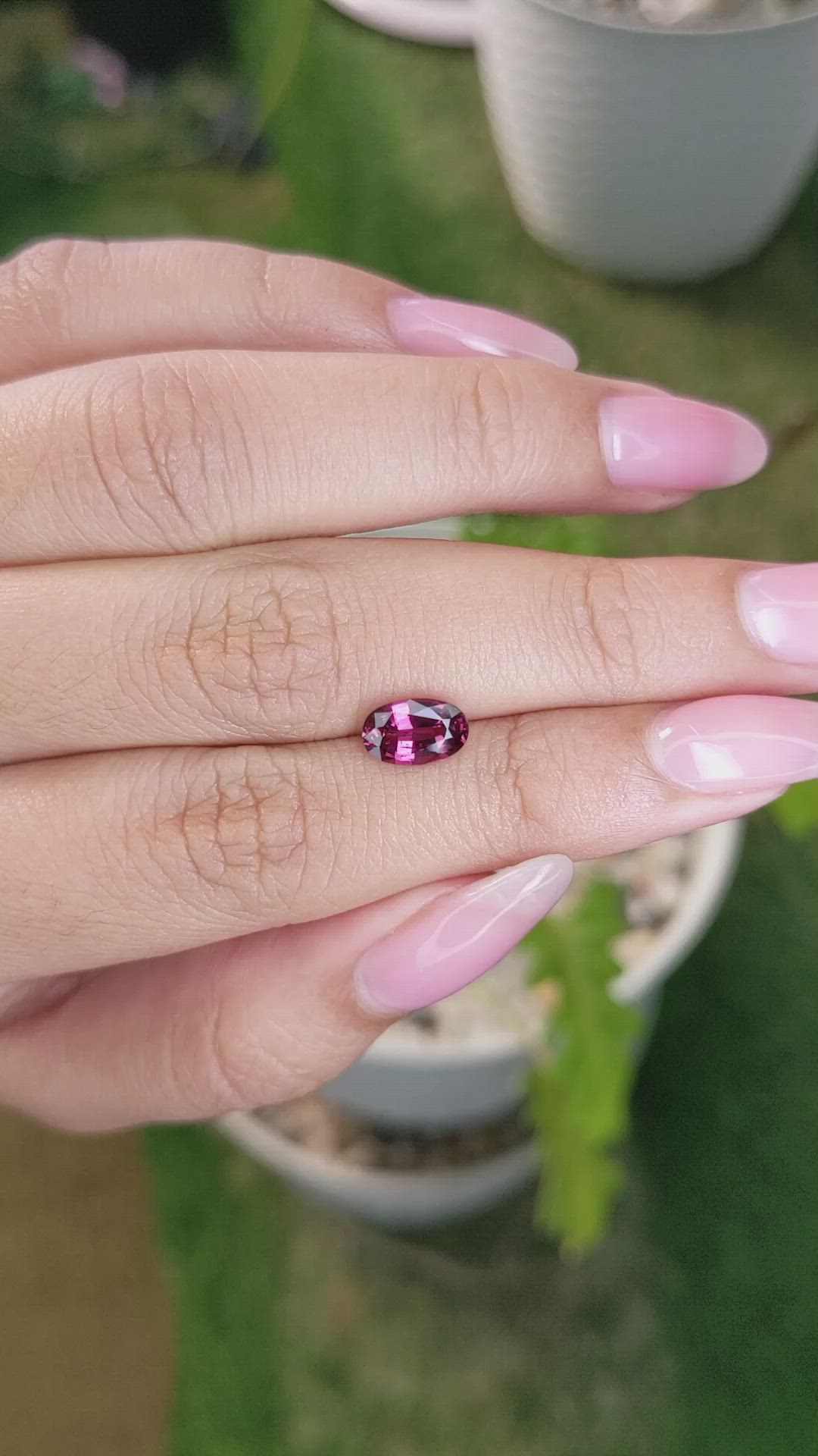 1.46 Ct. Garnet from Ceylon (Sri Lanka) Size Video