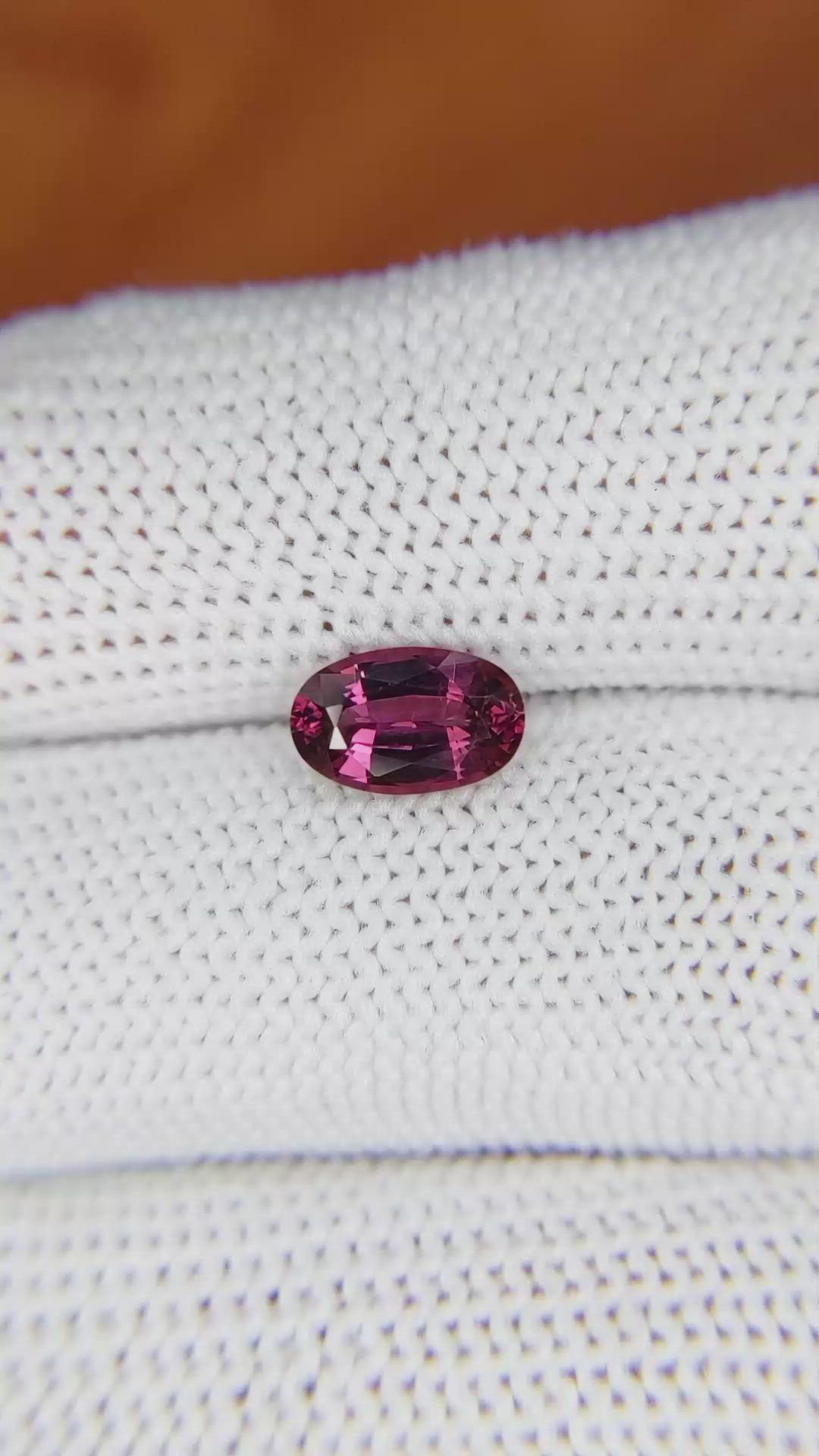 1.46 Ct. Garnet from Ceylon (Sri Lanka) Size Video