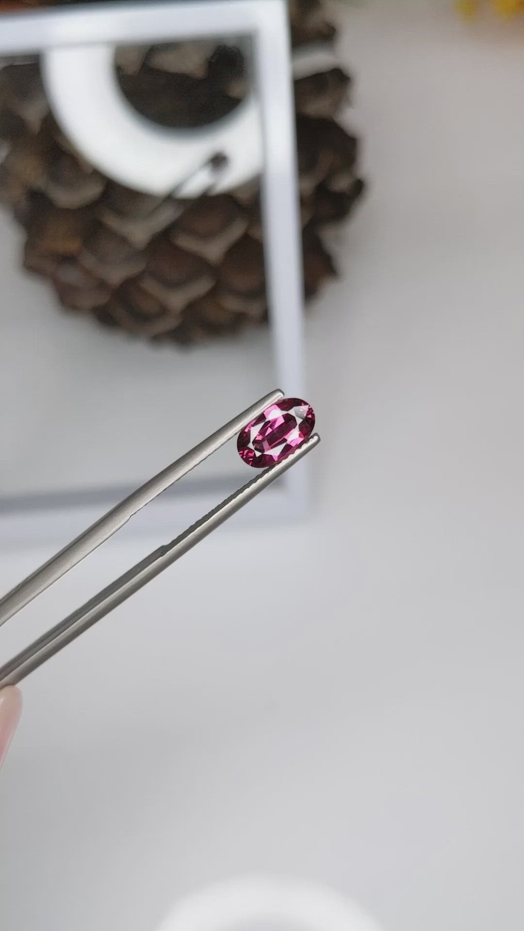 1.46 Ct. Garnet from Ceylon (Sri Lanka) Size Video